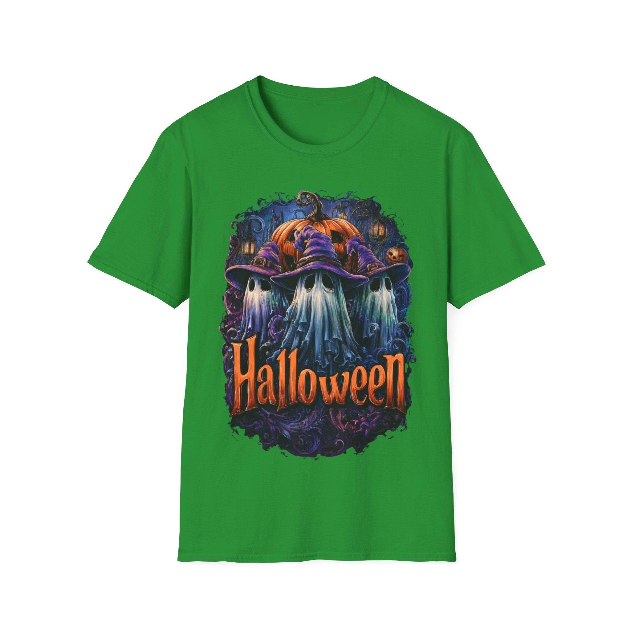 Witch Hat Ghosts Halloween Shirt – Spooky Pumpkin Ghost Tee, Cute Haunted Aesthetic Fall Graphic Tee