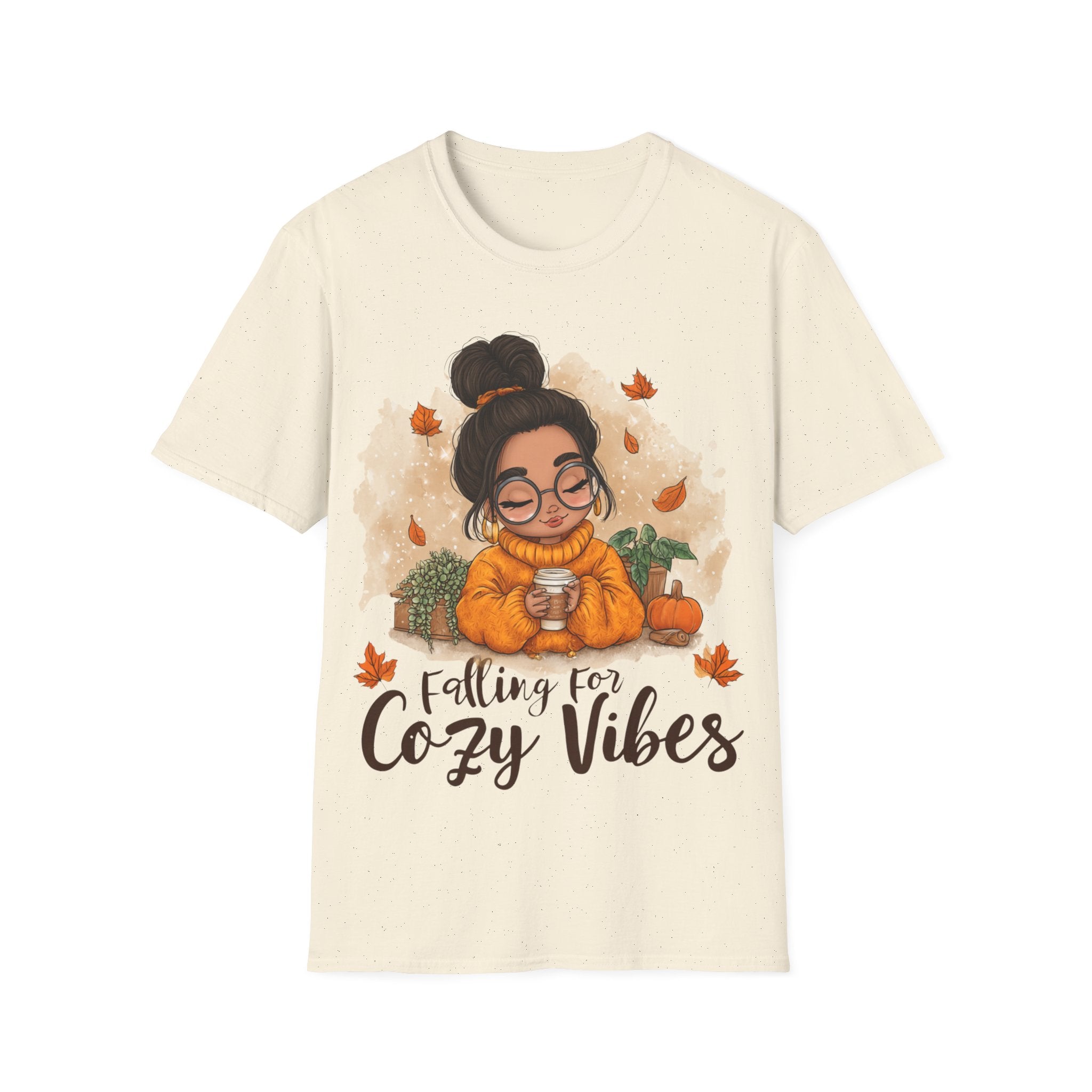 Falling Cozy Vibes Shirt | Autumn T-Shirt | Cozy Fall Graphic Tee | Cute Pumpkin Season Outfit | Unisex Top