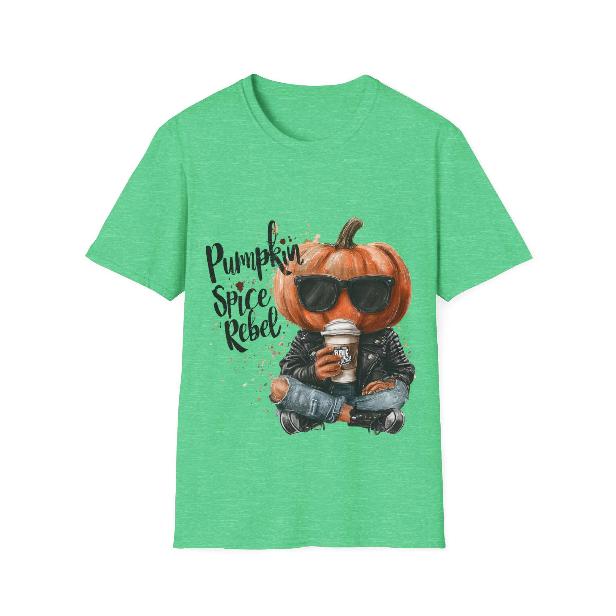 Funny Spooky Tee – Pumpkin Spice Rebel Halloween Graphic Shirt - Unisex Softstyle T-Shirt
