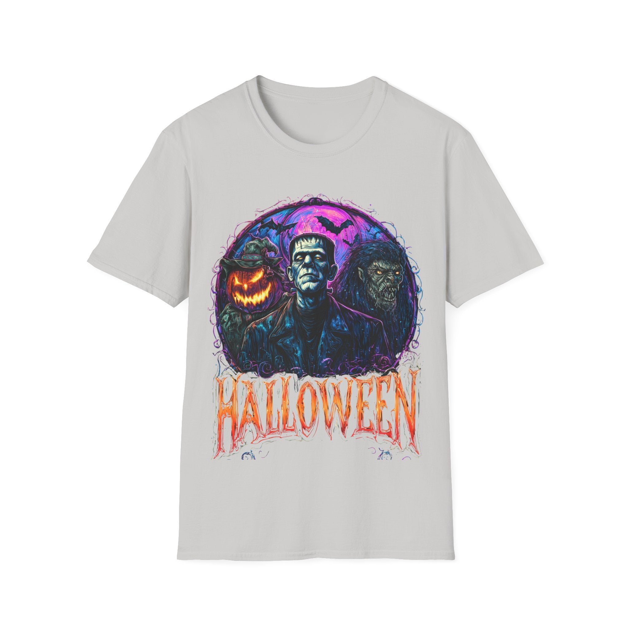 Frankenstein Scary Halloween Shirt – Ghosts, Pumpkins & Horror Graphic Tee