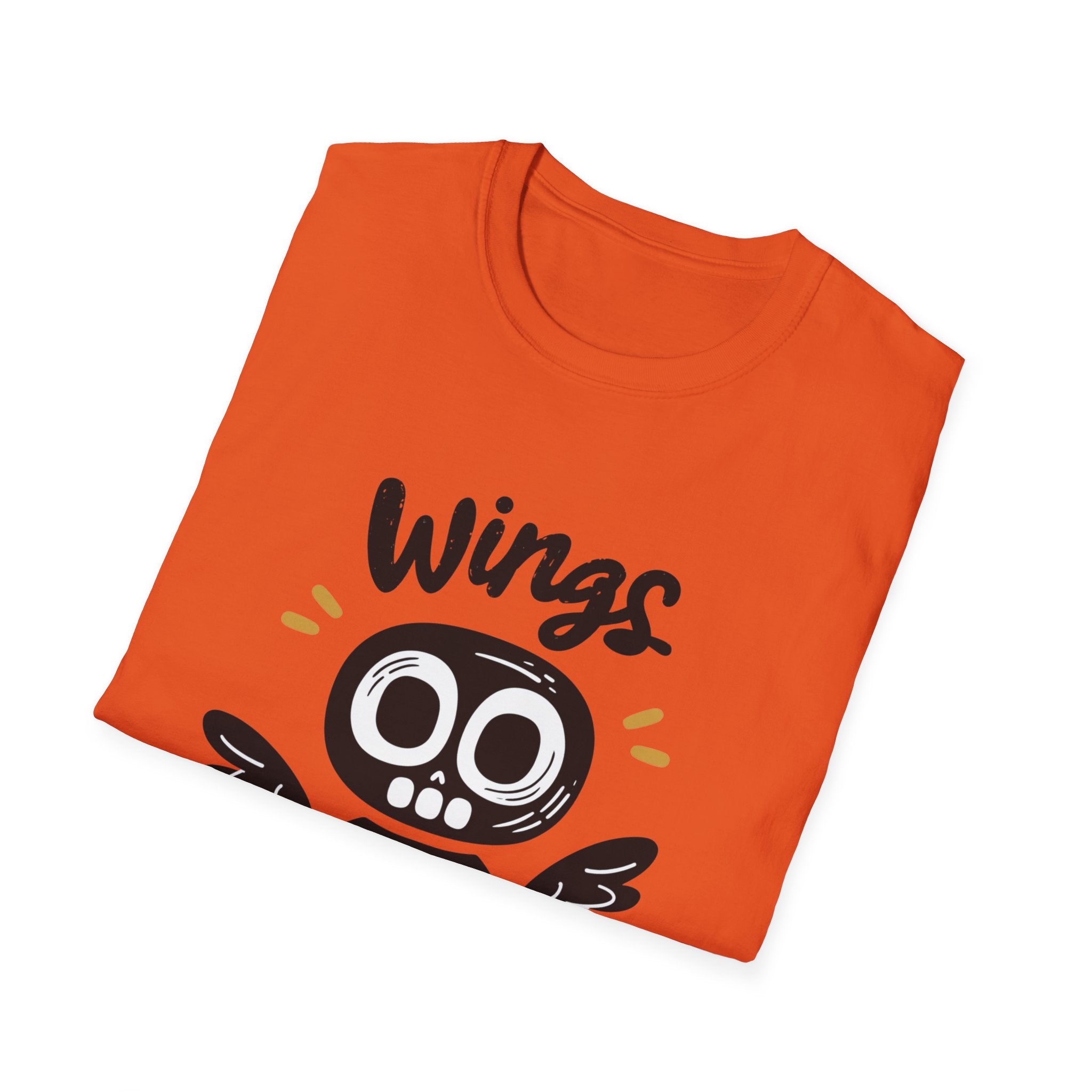 Wing Out for LOVE T-Shirt – Positive Halloween Graphic Tee | Unisex Softstyle Cotton Shirt