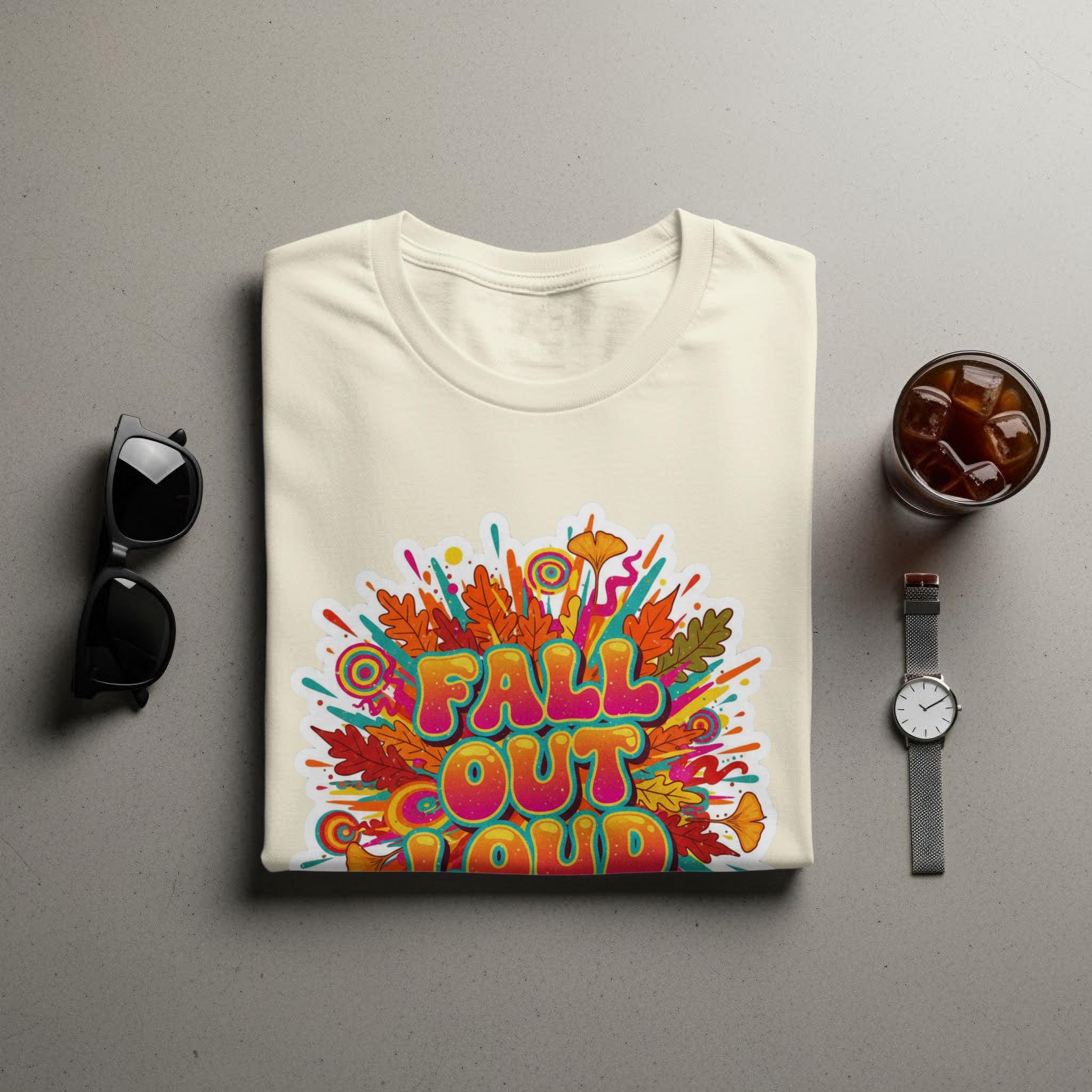 Fall Out Loud Graphic Tee, Retro Fall Shirt, Autumn T-Shirt, Cozy Seasonal Clothing, Autumn Leaves Shirt, Fall Vibes Tee