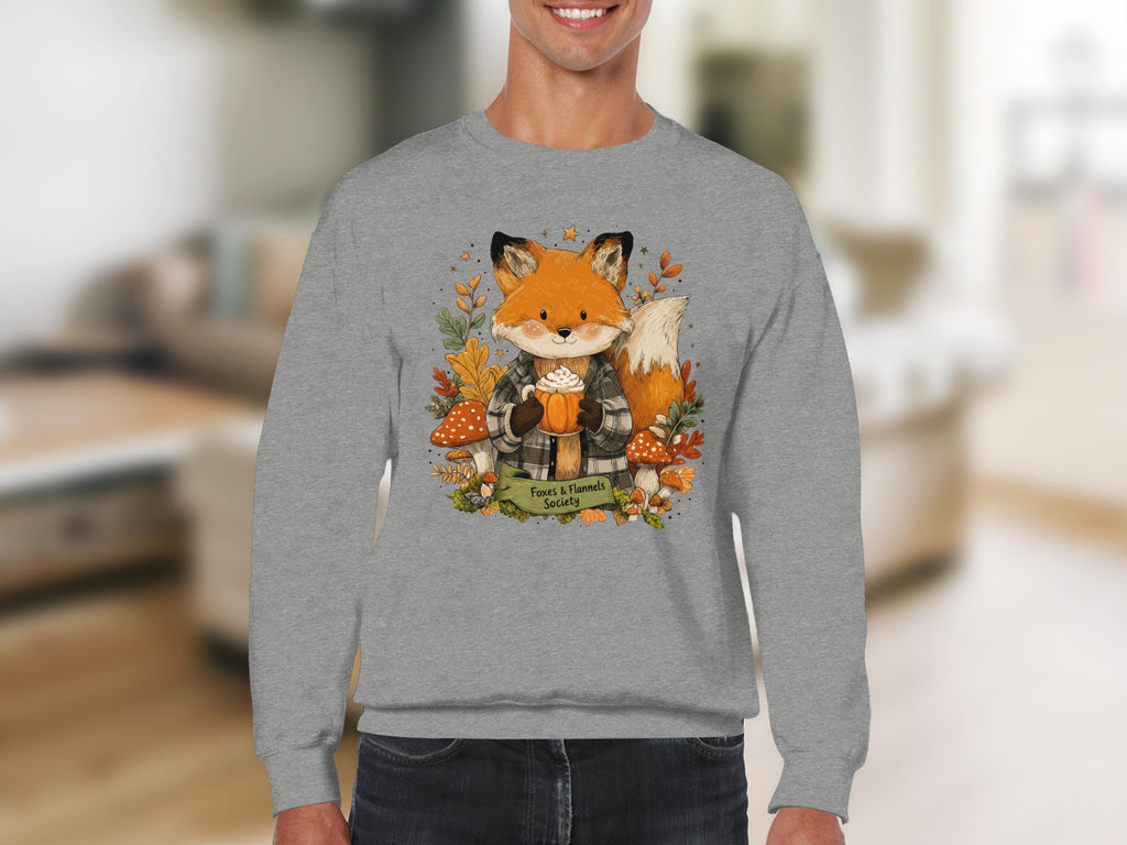 Cute Fox Sweatshirt Gift for Her Him, Cozy Fall Fox Sweater, Adorable Animal Lover Top, Autumn Woodland Themed Apparel