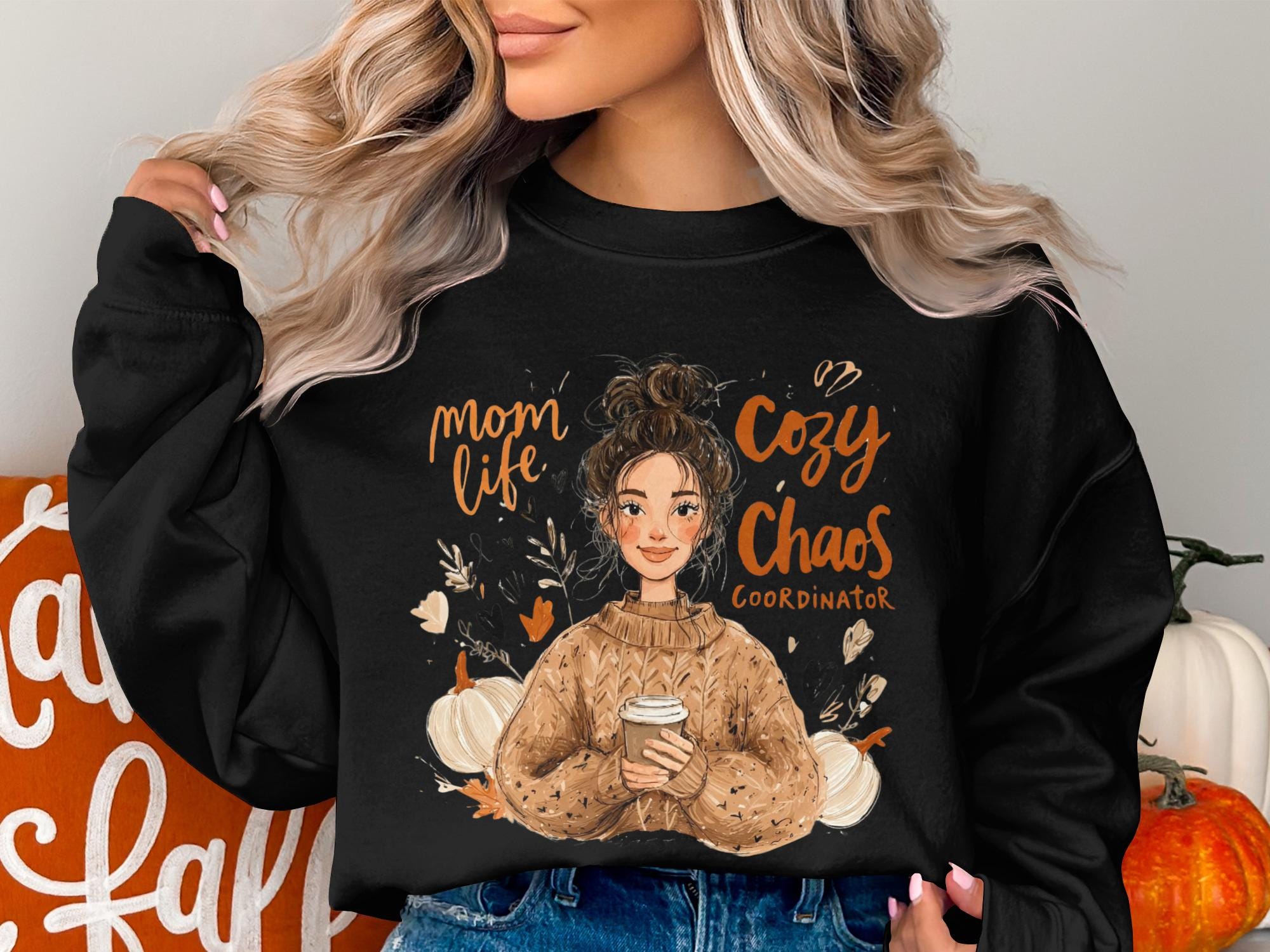 Cozy Chaos Coordinator Sweatshirt, Mom Life Shirt, Cute Fall Fashion, Casual Autumn Wear, Comfortable Graphic Tee