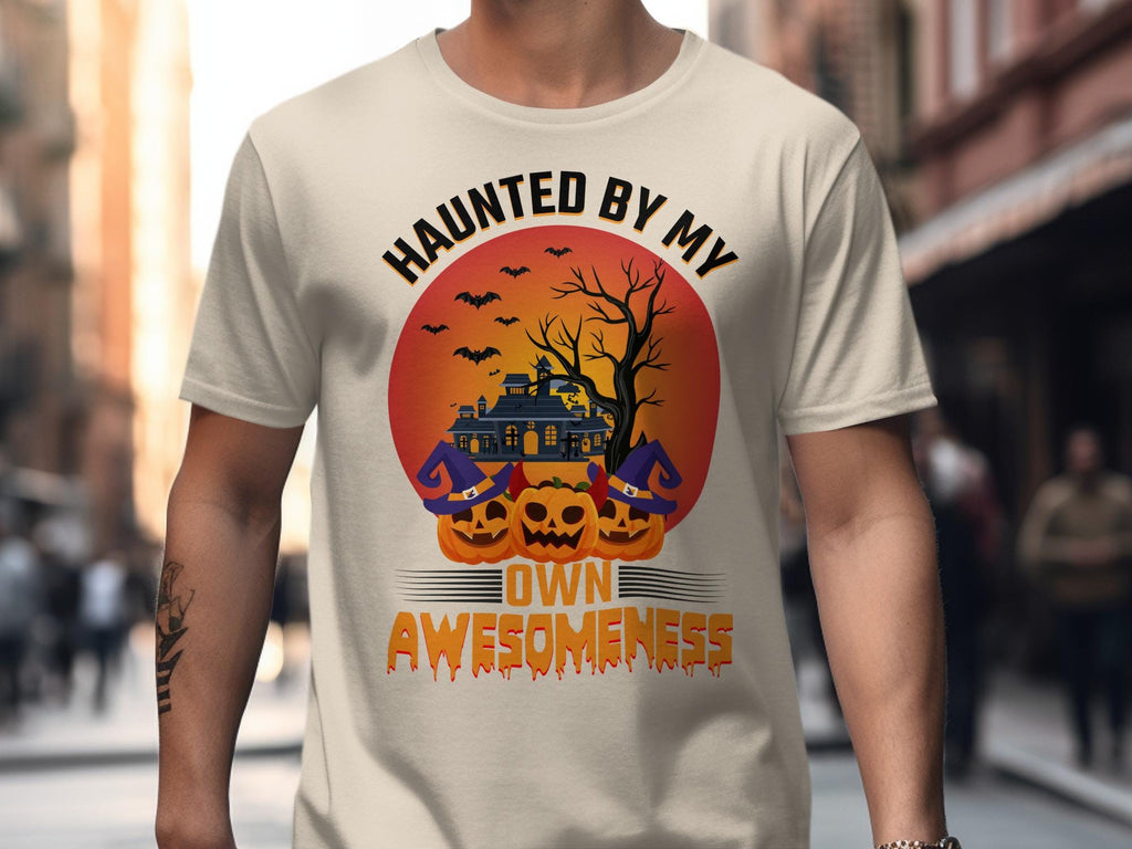 Haunted By My Own Awesomeness Shirt, Halloween Graphic Tee, Spooky Season Top, Ghostly Fun T-shirt, Funny Halloween Costume