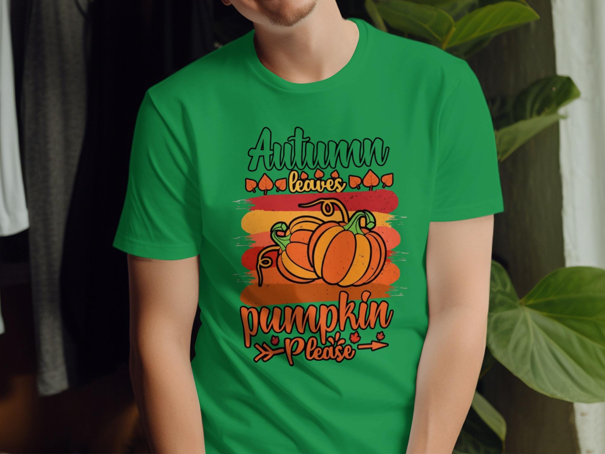Autumn leaves pumpkin please shirt, Fall themed tee, Thanksgiving graphic tee, Halloween pumpkin shirt, Seasonal holiday shirt