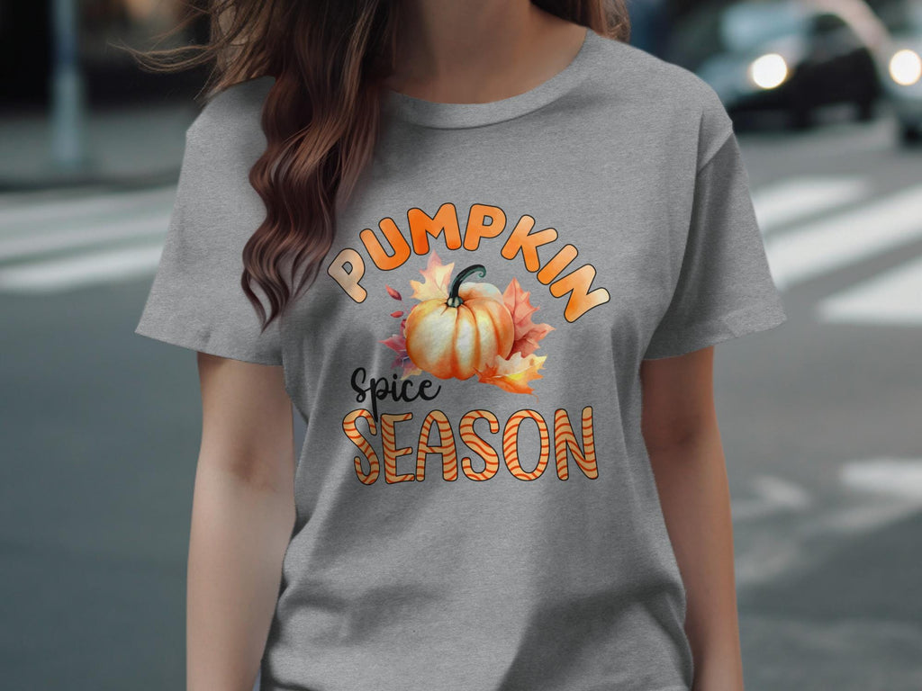 Pumpkin Spice Season Shirt, Fall Themed Graphic Tee, Autumn Vibes T-Shirt, Trendy Thanksgiving Apparel, Cozy Seasonal Outfit