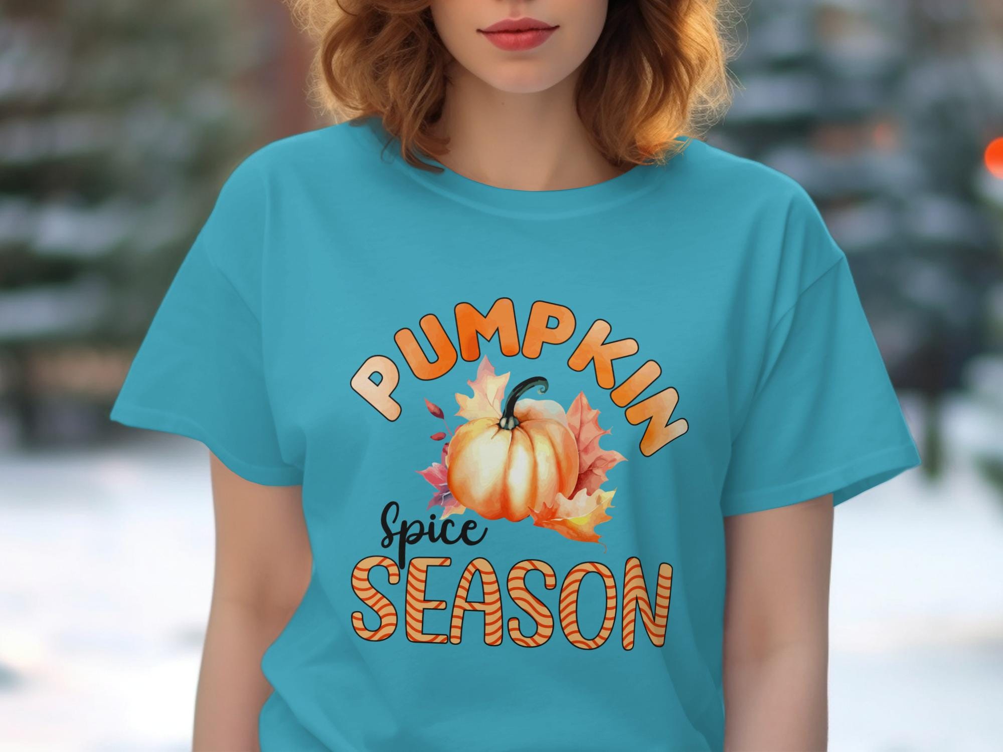 Pumpkin Spice Season Shirt, Fall Graphic Tee, Autumn Themed T-Shirt, Seasonal Pumpkin Shirt, Thanksgiving Casual Wear, Gift for Her