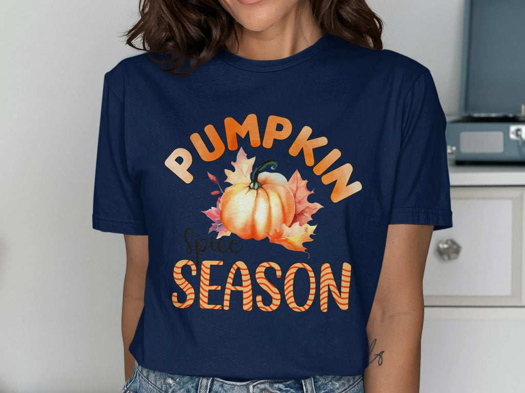 Pumpkin Spice Season T-Shirt, Fall Autumn Shirt, Cozy Fall Outfit, Thanksgiving Tee, Cute Pumpkin Design, Seasonal Graphic Shirt