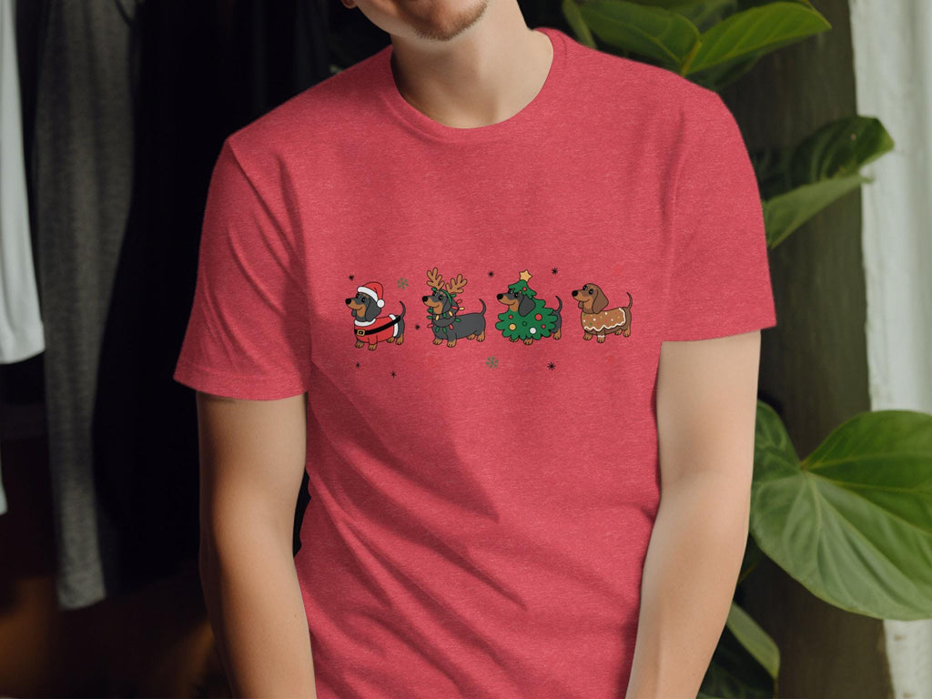 Funny Christmas Dachshunds Shirt, Festive Holiday Dog Lover Gift, Cute Christmas Dog Tee, Adorable Xmas Sausage Dog Top