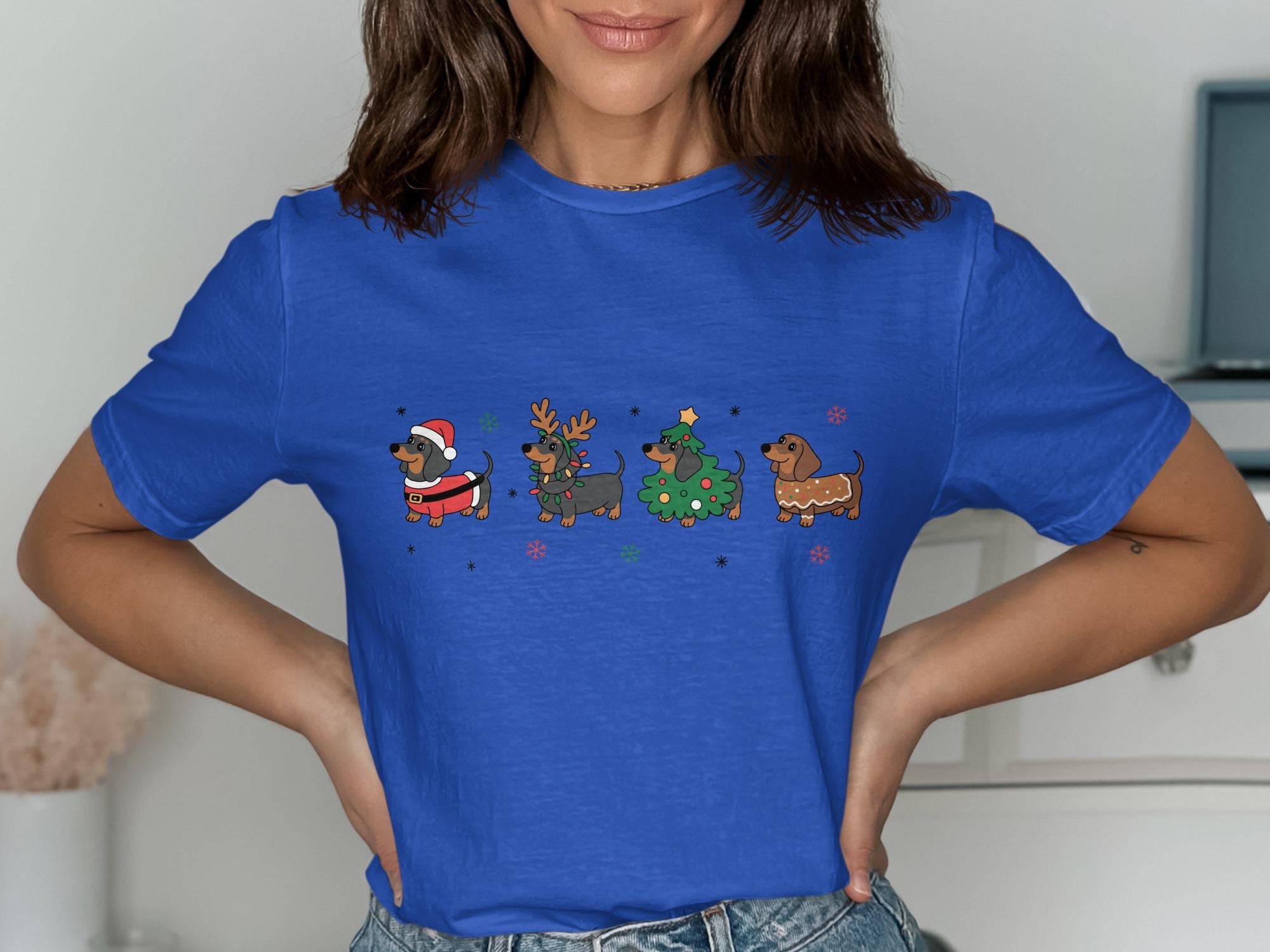 Christmas dogs graphic tee, cute holiday dog shirt, festive puppy t-shirt, funny Christmas dress, seasonal canine top