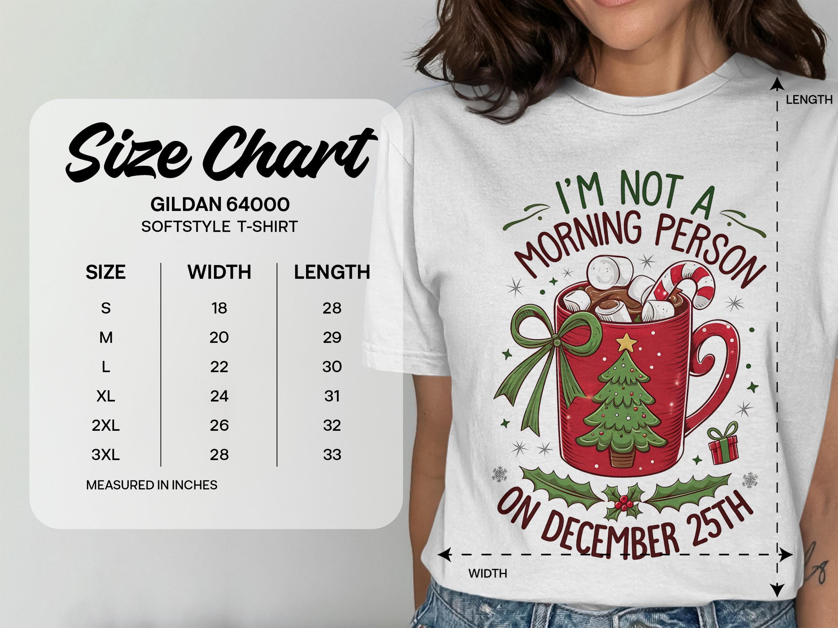 I&#39;m Not a Morning Person on December 25th T-Shirt, Christmas Mug Graphic Tee, Funny Holiday Shirt, Unique Christmas Gift Ideas
