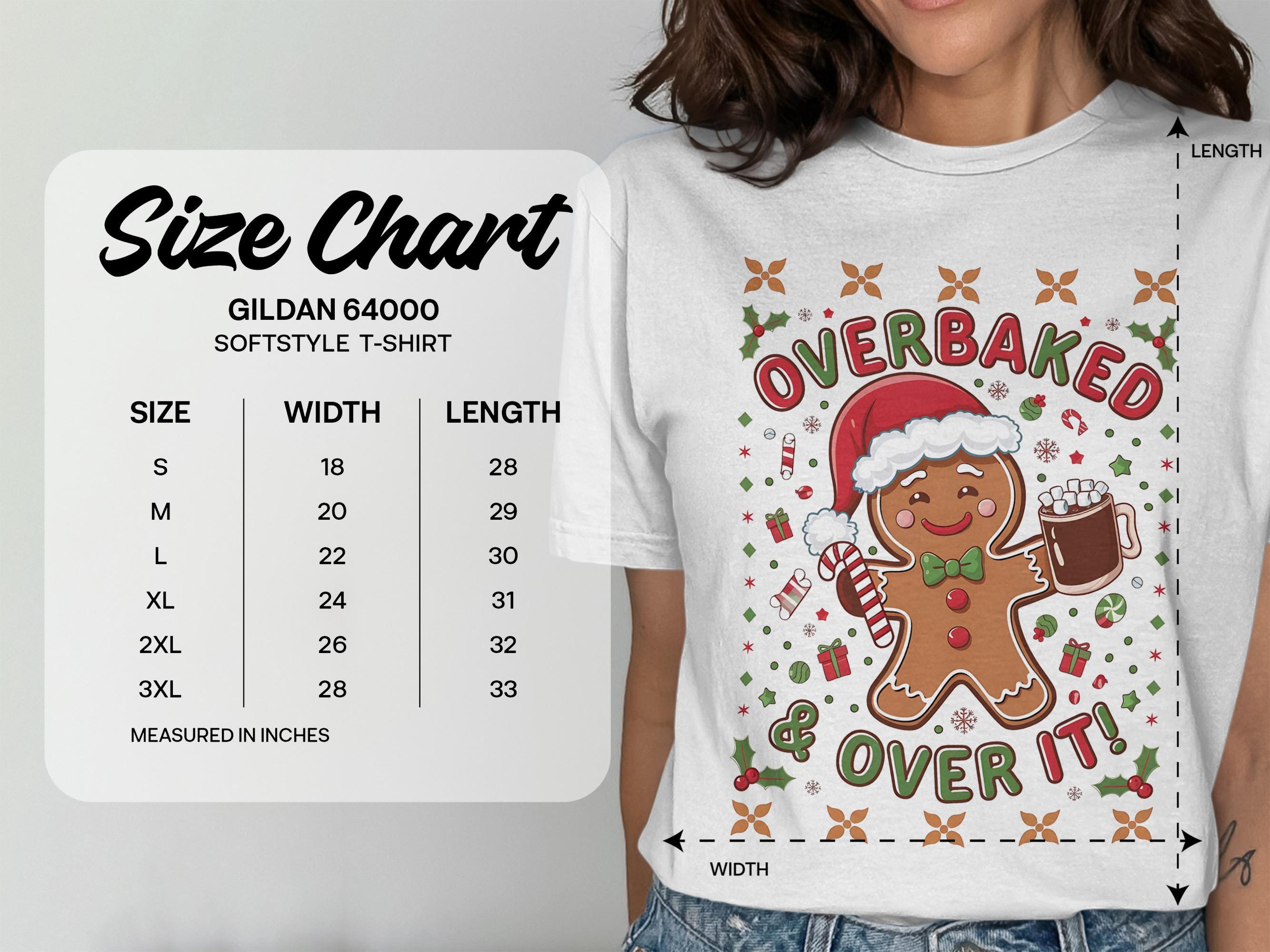 Cute Christmas Gingerbread T-Shirt, Festive Holiday Graphic Tee, Funny Overbaked and Over It Shirt, Holiday Season Outfit