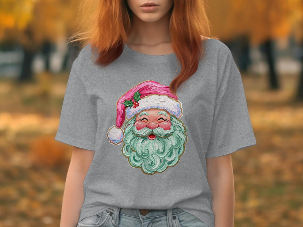 Santa Claus Christmas T-Shirt, Festive Holiday Tee, Merry Santa Graphic Shirt, Cute Xmas Costume Top, Holiday Party Wear