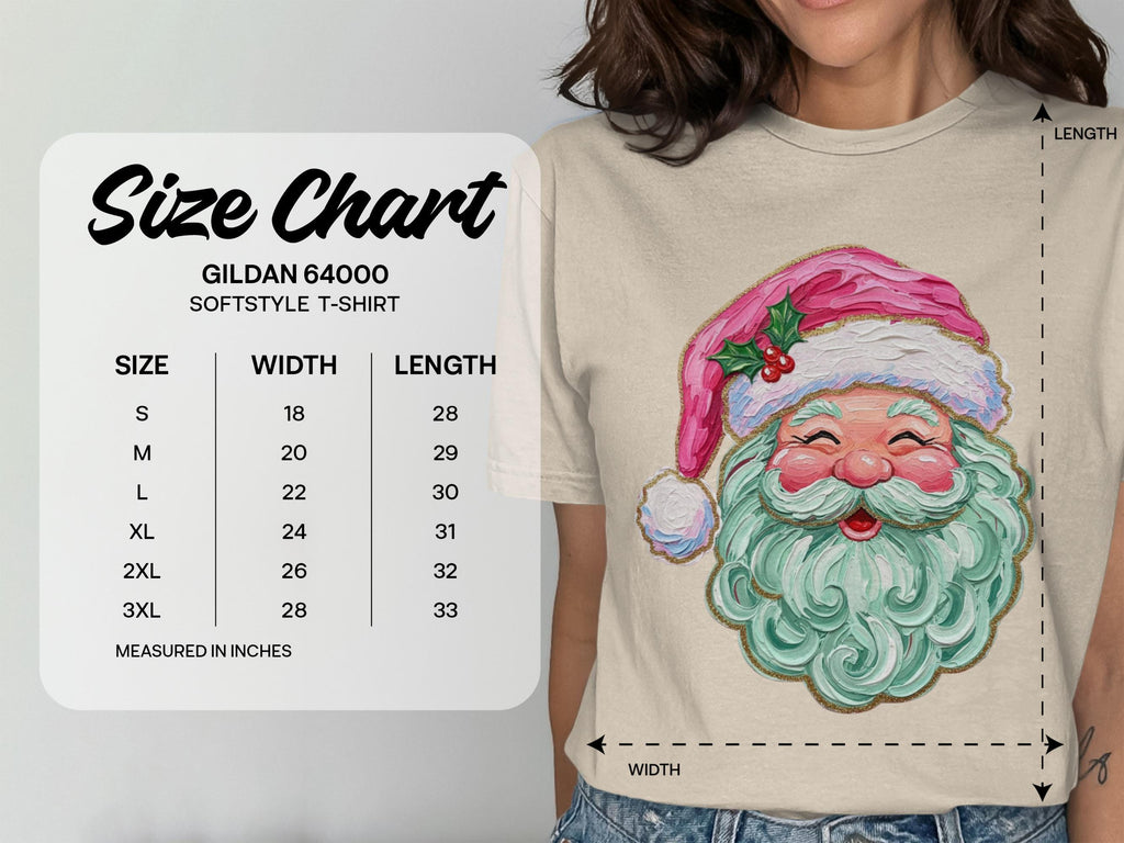 Christmas Santa Claus T-Shirt, Holiday Graphic Tee, Cute Santa Shirt for Women, Festive Christmas Gift Idea, Xmas T-Shirt