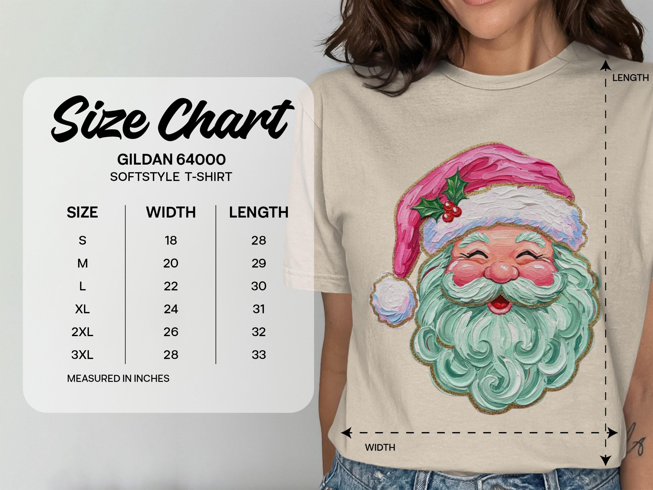 Christmas Santa Claus T-Shirt, Holiday Graphic Tee, Cute Santa Shirt for Women, Festive Christmas Gift Idea, Xmas T-Shirt