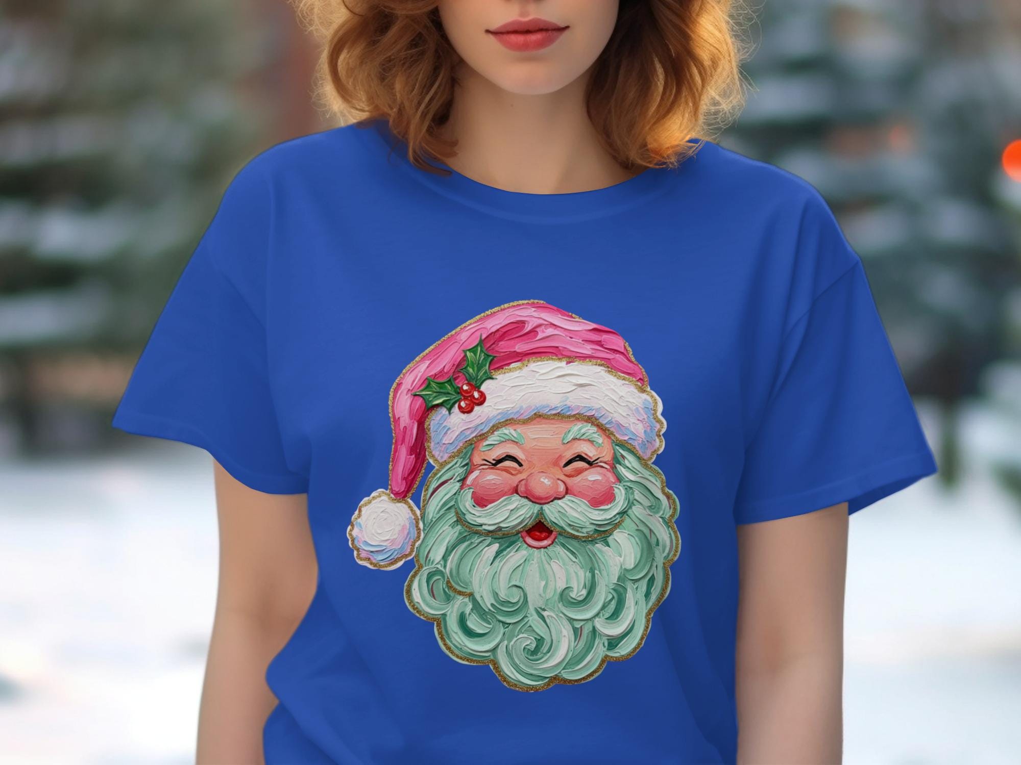 Vintage Santa Claus T-Shirt, Retro Christmas Shirt, Holiday Graphic Tee, Festive Santa Graphic Top, Xmas Cheerful Santa Tee