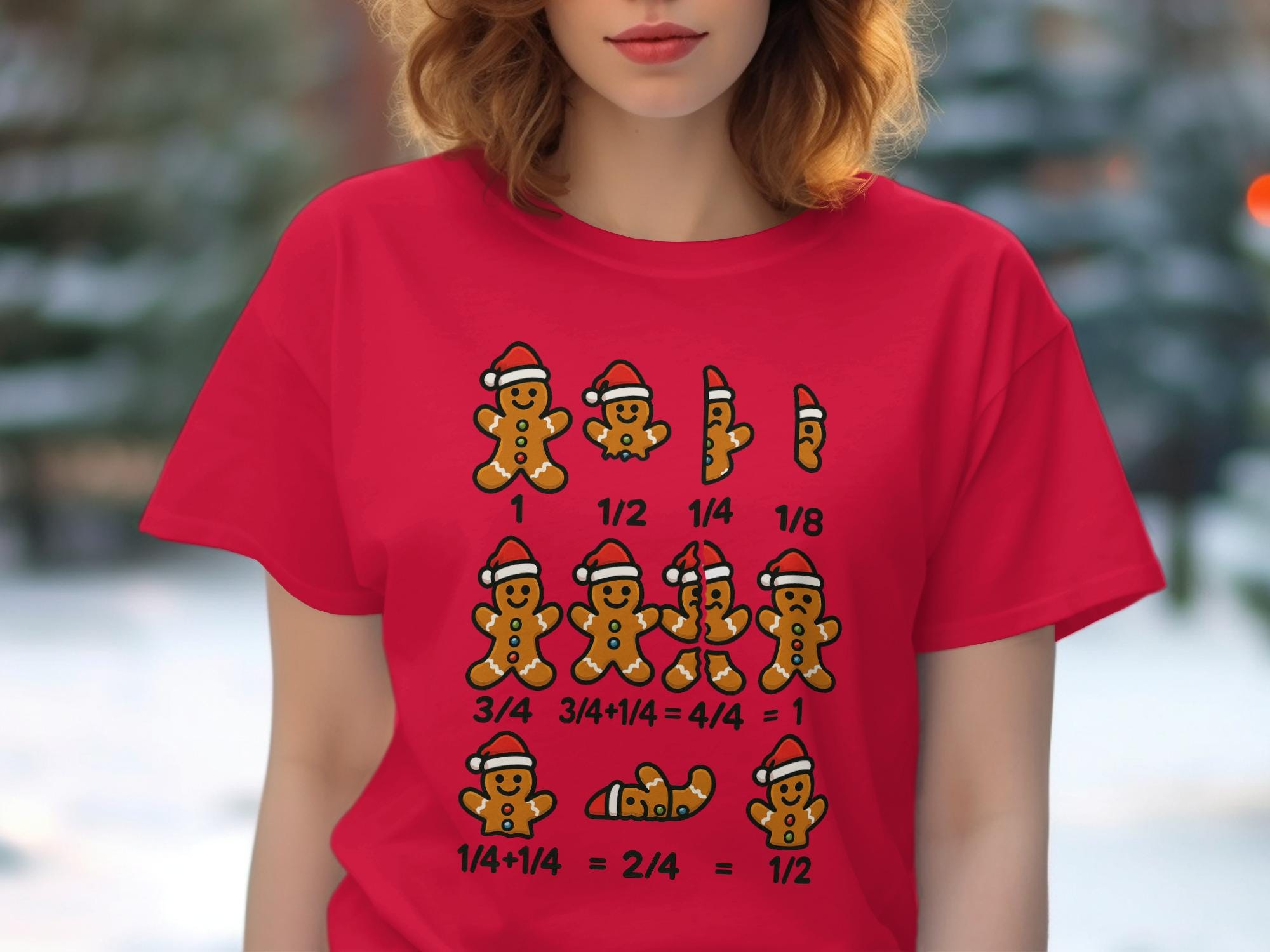 Funny Christmas Gingerbread Math Shirt, Holiday Baking T-Shirt, Cute Gingerbread Men Tee, Christmas Gift for Bakers