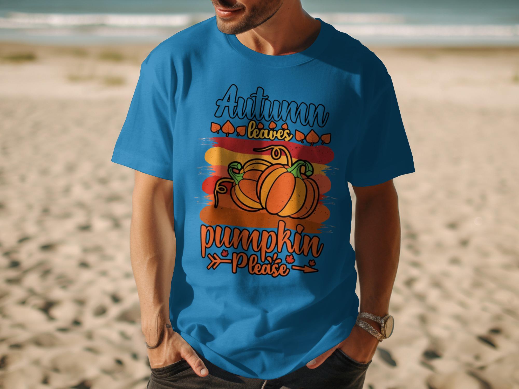 Autumn Leaves Pumpkin Please Shirt, Fall Season Graphic Tee, Autumn Themed T-Shirt, Cozy Fall Apparel, Cute Fall Fashion