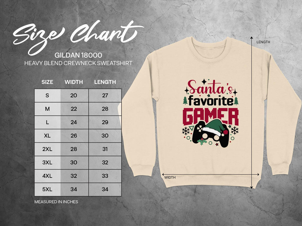Santas Favorite Gamer Sweatshirt, Christmas Gaming Crewneck, Holiday Gamer Gift, Festive Sweater for Gamers, Xmas Game Lover Pullover