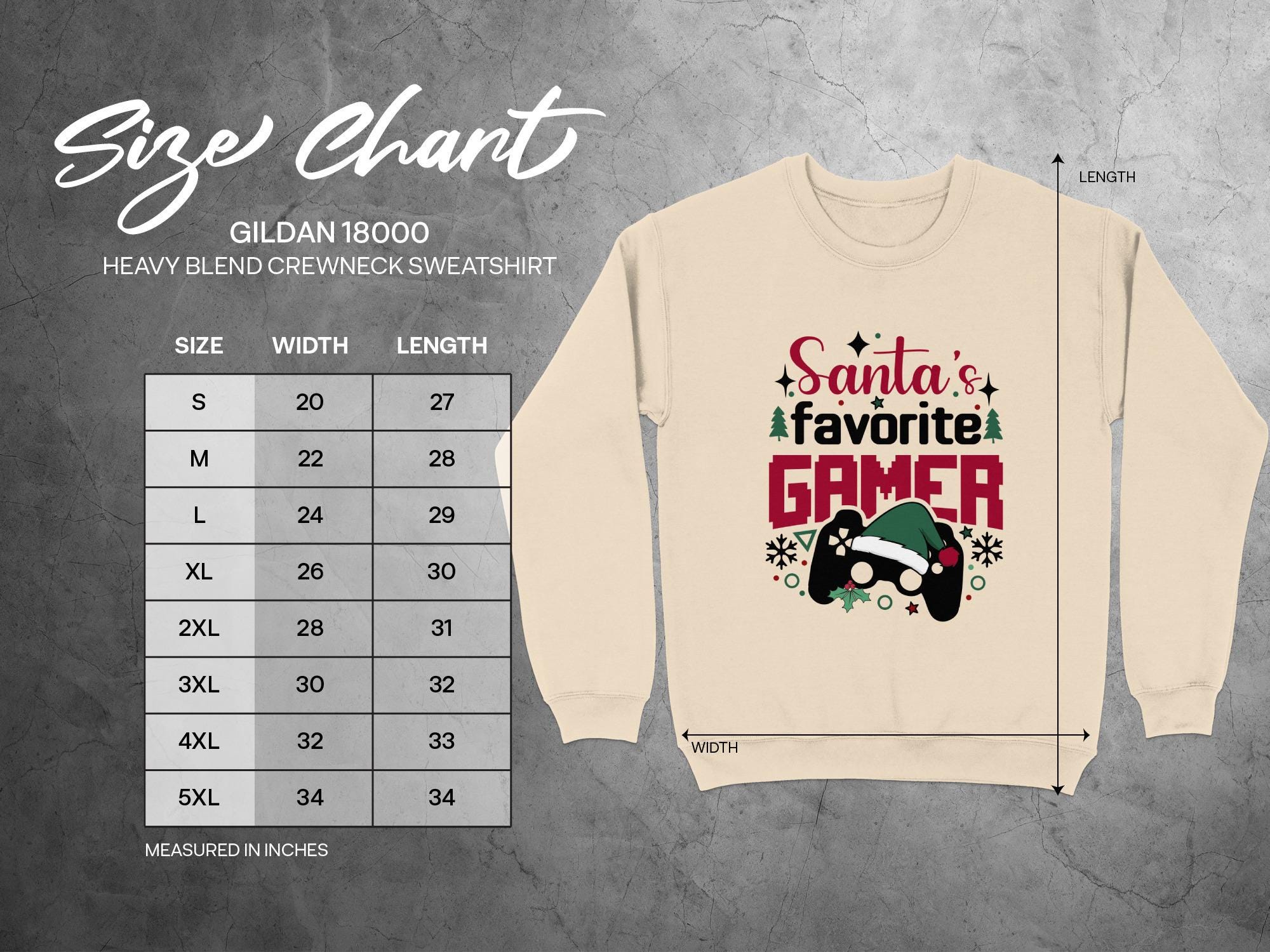 Santas Favorite Gamer Sweatshirt, Christmas Gaming Crewneck, Holiday Gamer Gift, Festive Sweater for Gamers, Xmas Game Lover Pullover