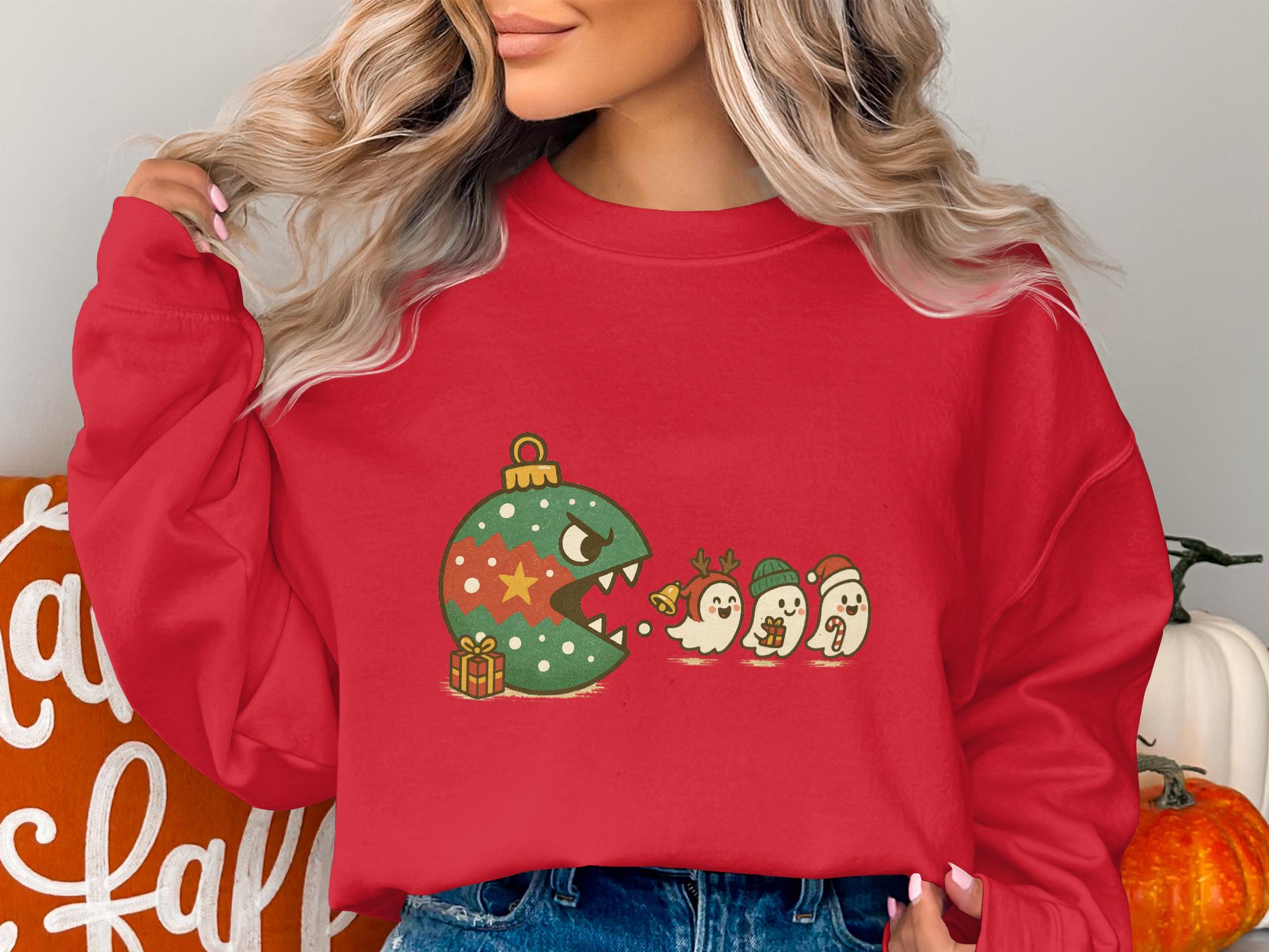 Christmas Sweatshirt, Funny Ugly Christmas Sweater, Holiday Sweatshirt for Women, Cute Festive Crew Neck, Winter Apparel