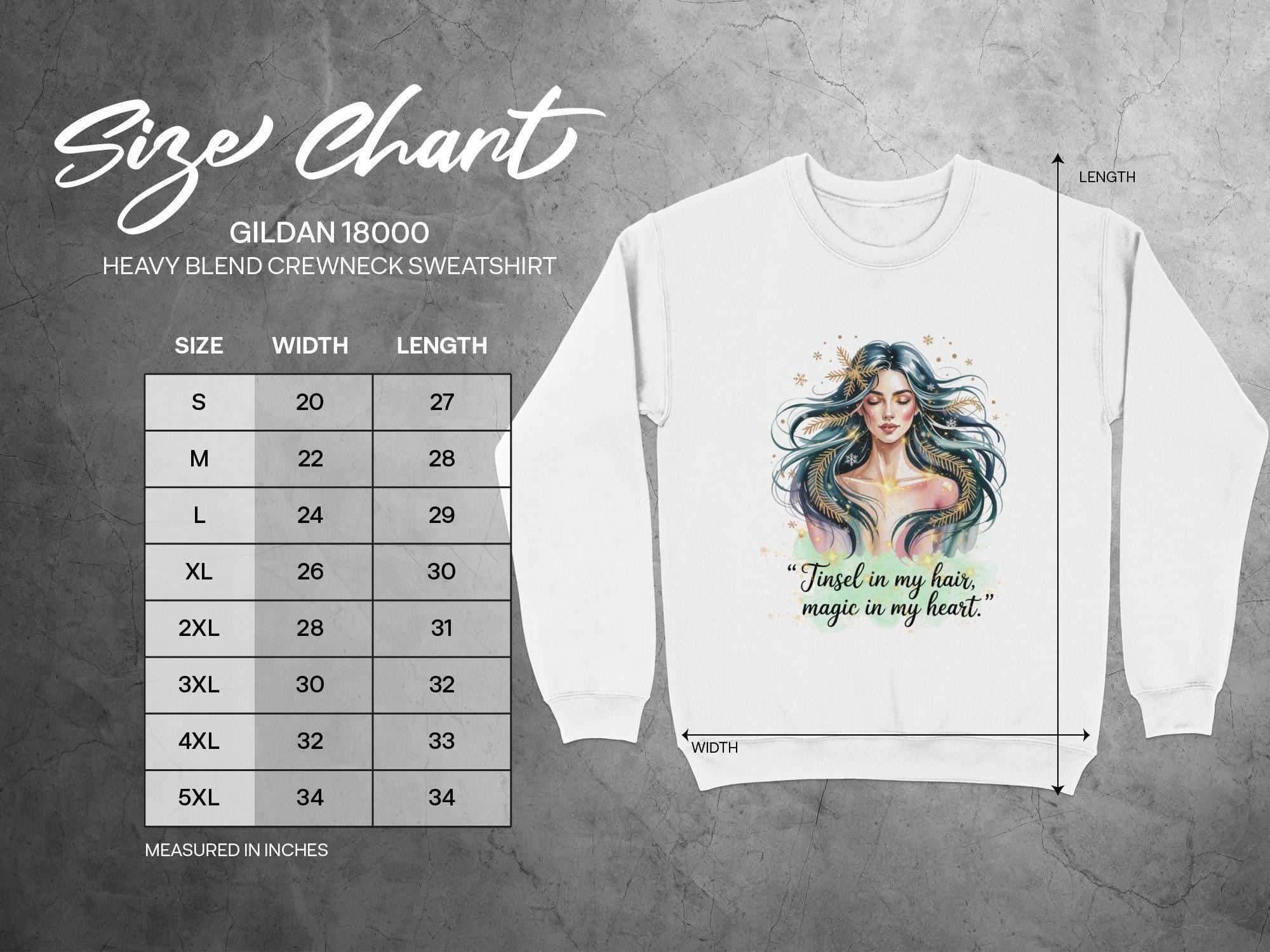 Tinsel In My Hair Sweatshirt, Heavy Blend Crewneck, Long Sleeve Top, Magic In My Heart, Cozy Winter Apparel, Graphic Pullover