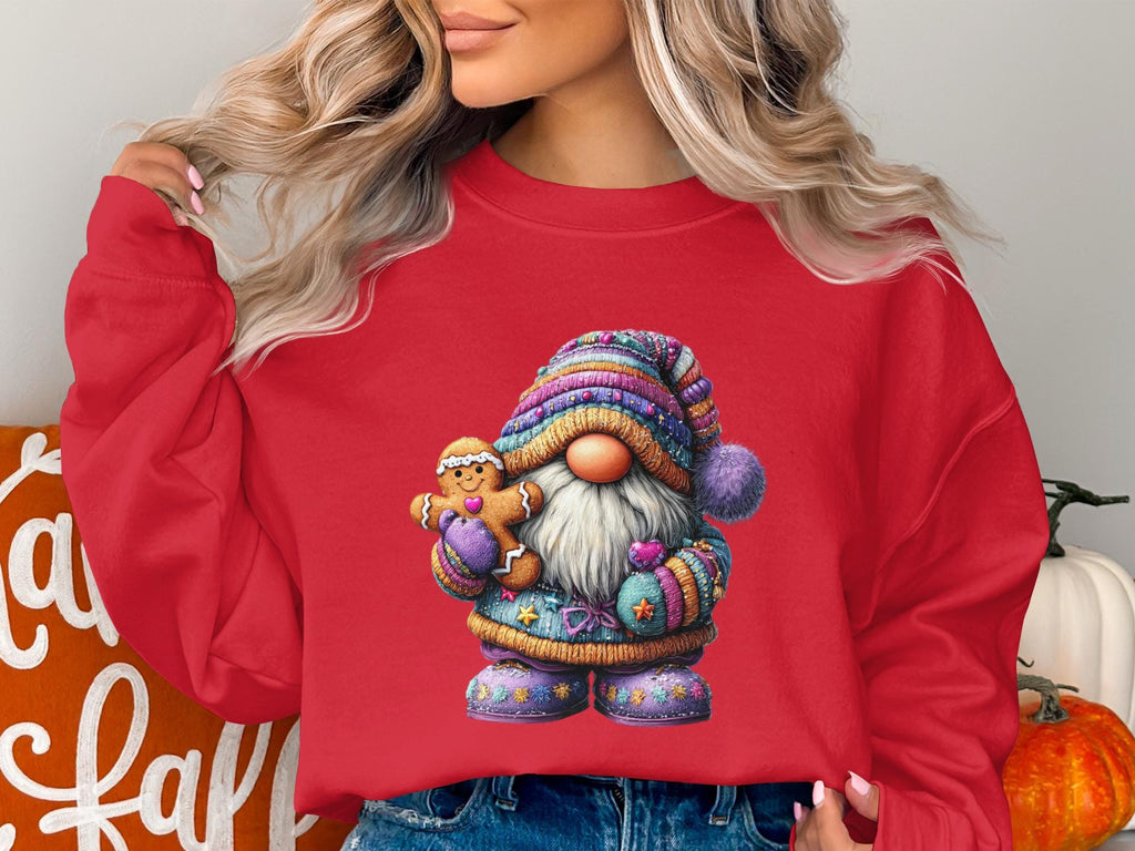 Gnome Sweatshirt, Christmas Gnome Pullover, Holiday Gnome Sweater, Cute Gnome Shirt, Festive Gnome Top, Cozy Winter Gnome Clothing