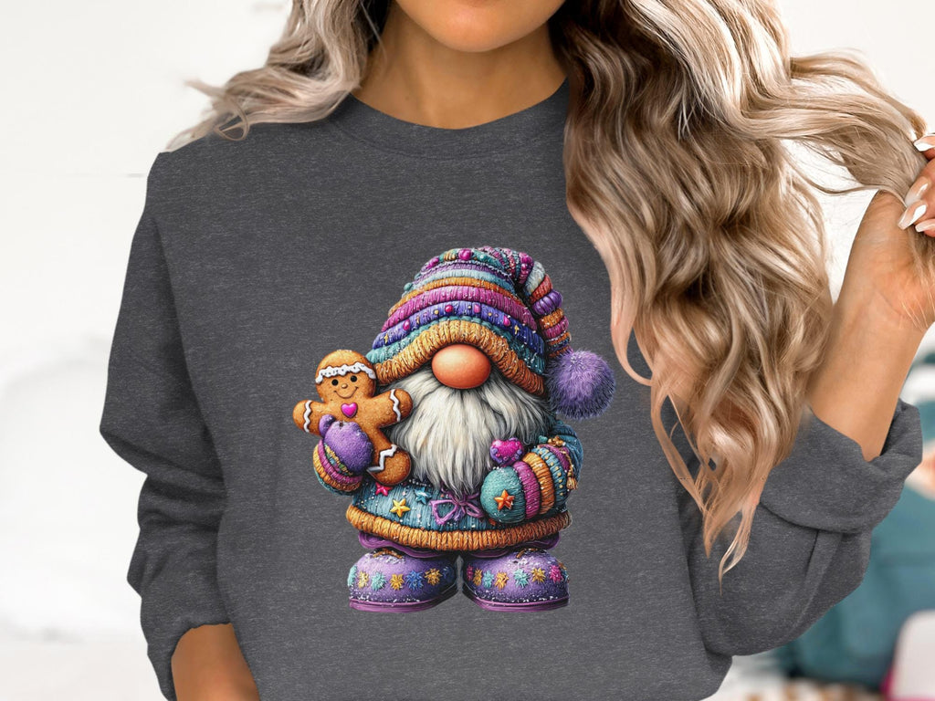 Gnome sweatshirt, cute gnome Christmas shirt, holiday gnome top, cozy winter gnome pullover, festive gnome outfit