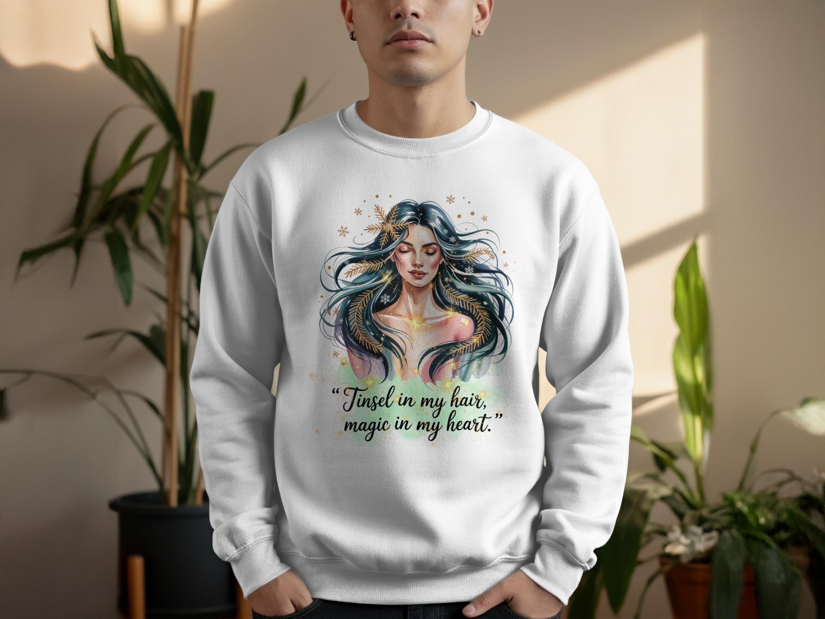 Tangled Quote Sweatshirt, Magic in My Heart Sweater, Fairy Tale Clothing, Fantasy Art Apparel, Gift for Disney Fans