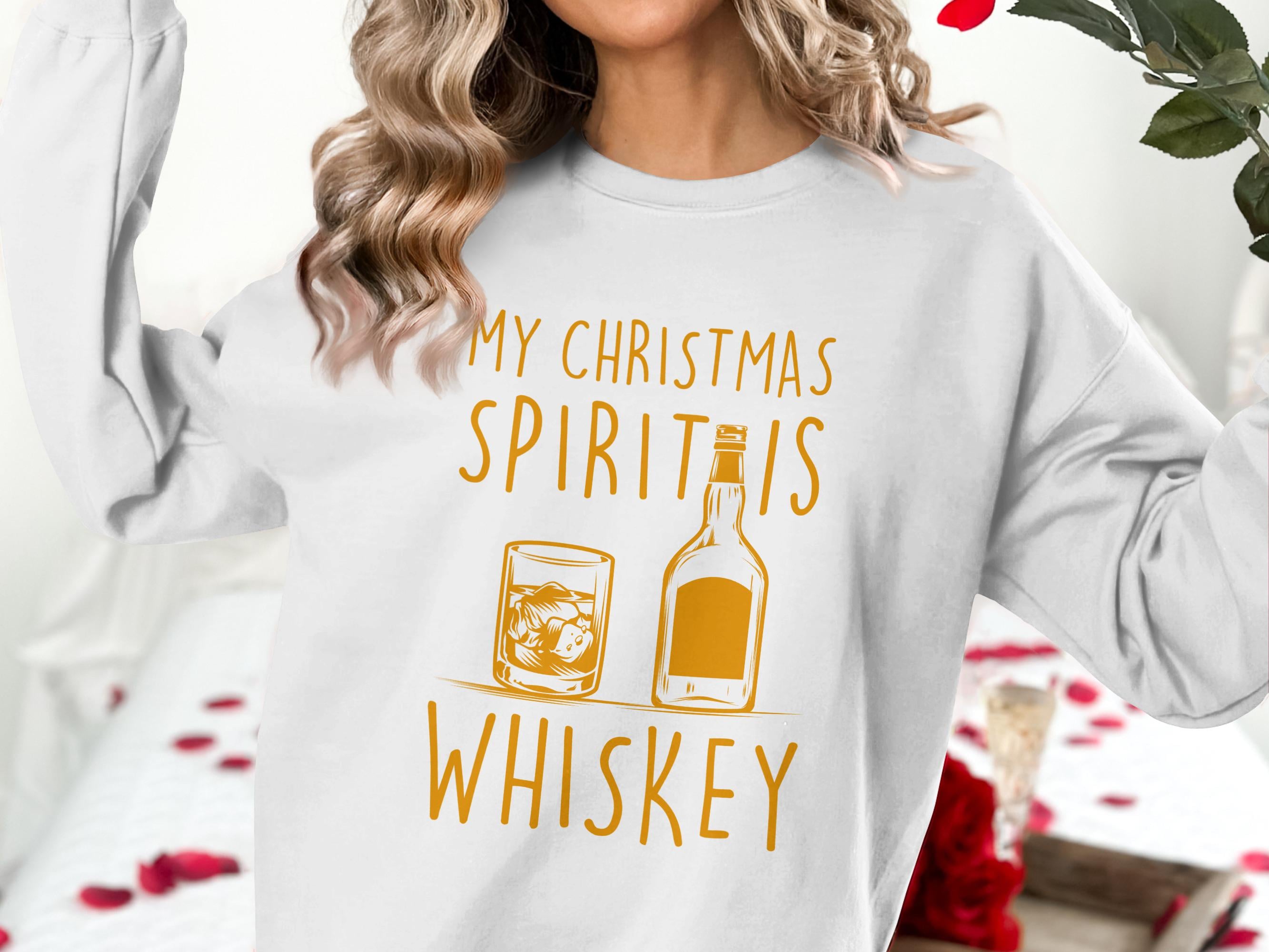 My Christmas Spirit Is Whiskey Shirt, Funny Christmas Whiskey Shirt, Holiday Drinking Shirt, Christmas Party Shirt, Whiskey Lover Shirt