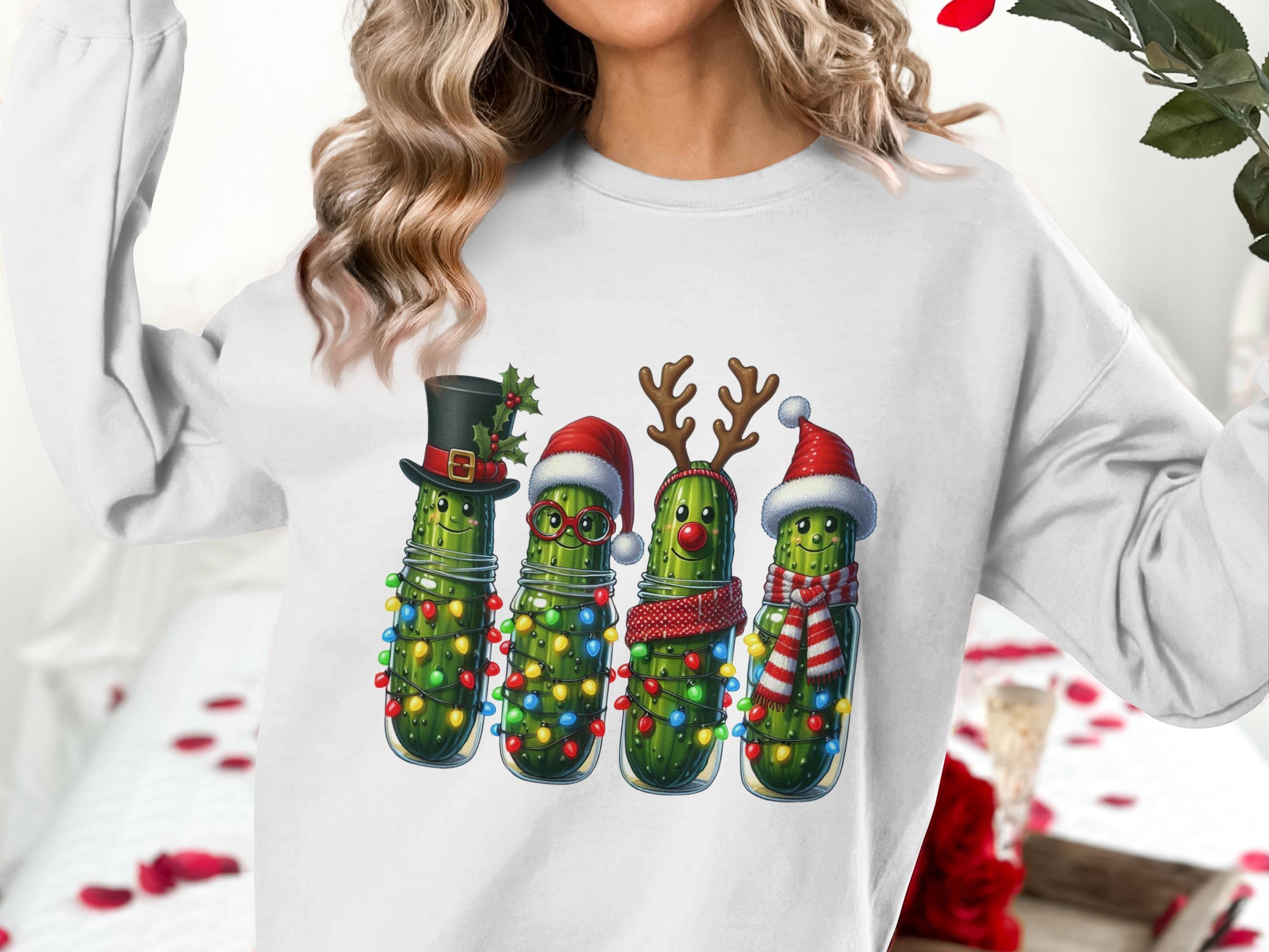 Christmas Cactus Sweatshirt, Holiday Cute Cactus Crewneck, Festive Holiday Sweater, Funny Christmas Gift, Winter Apparel