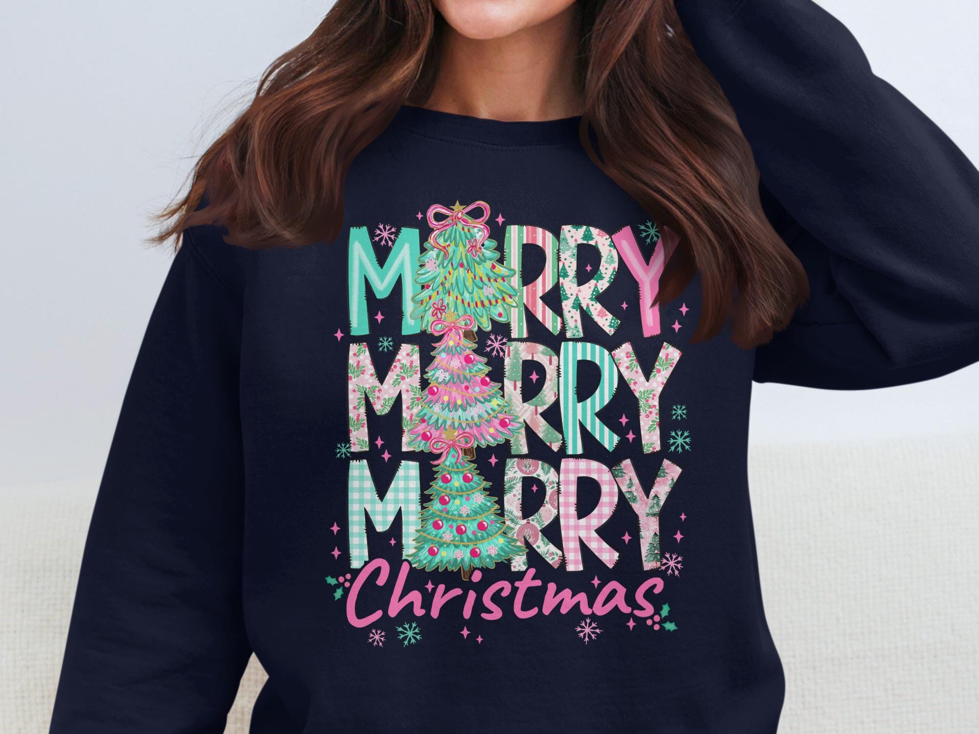 Merry Christmas Sweatshirt, Holiday Graphic Pullover, Festive Winter Clothing, Xmas Tree Shirt, Seasonal Cozy Top, Merry Xmas Sweater