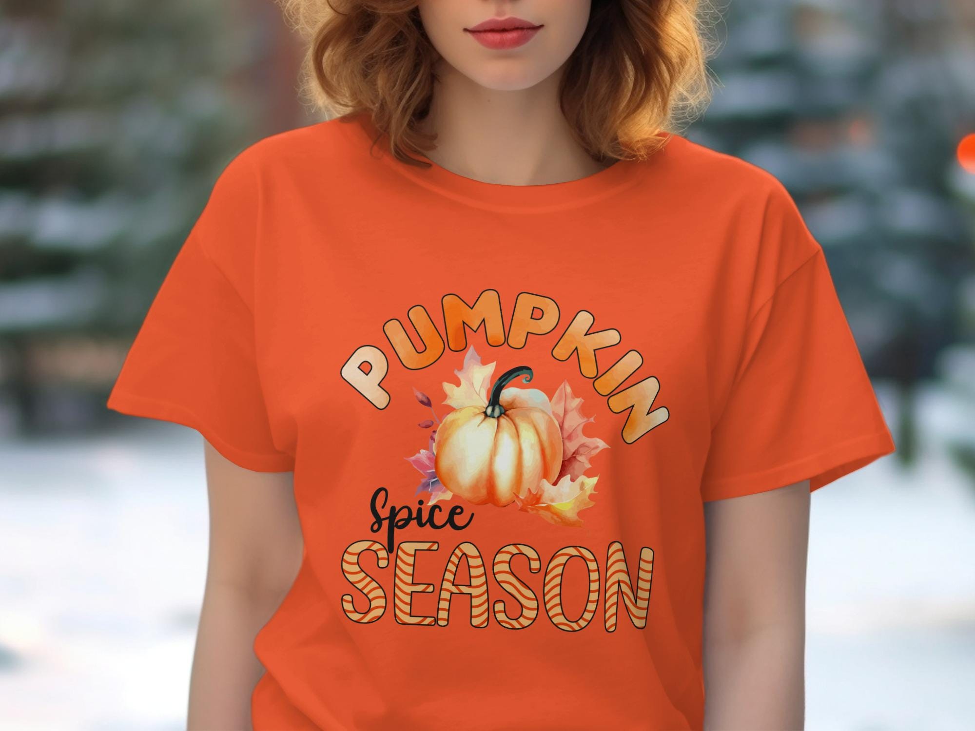 Pumpkin Spice Season Shirt, Autumn Graphic Tee, Fall Pumpkin Coffee Lover Shirt, Thanksgiving Outfit, Cozy Autumn Apparel