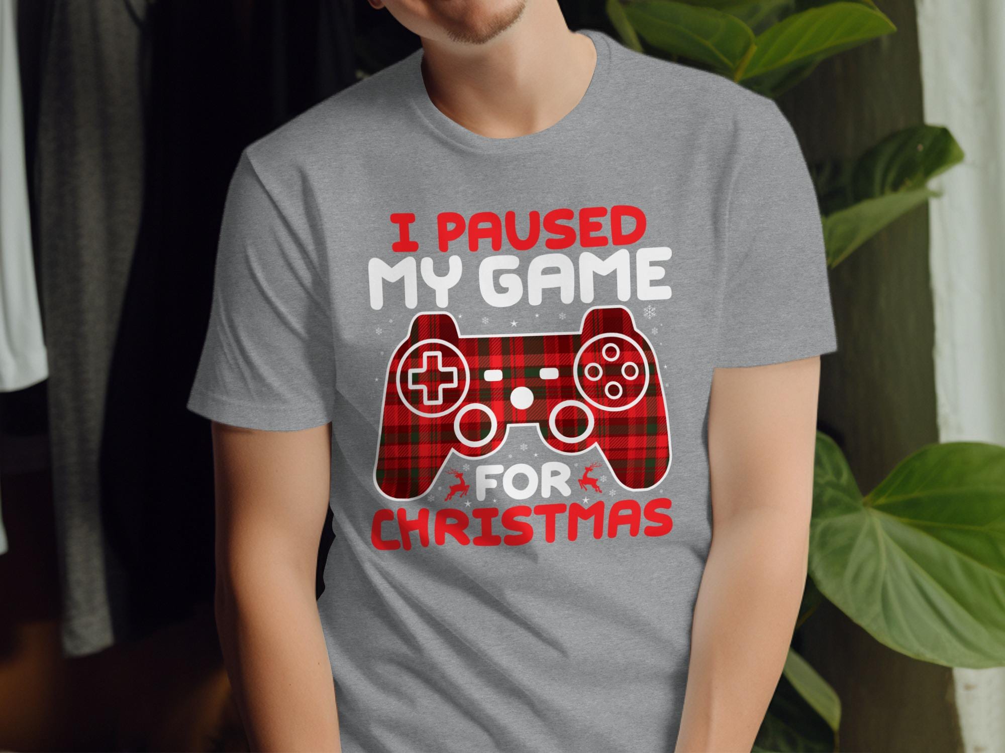 I Paused My Game for Christmas Shirt, Gamer Christmas Shirt, Funny Holiday Tee, Christmas Gifts for Gamers, Gaming Lover Gift