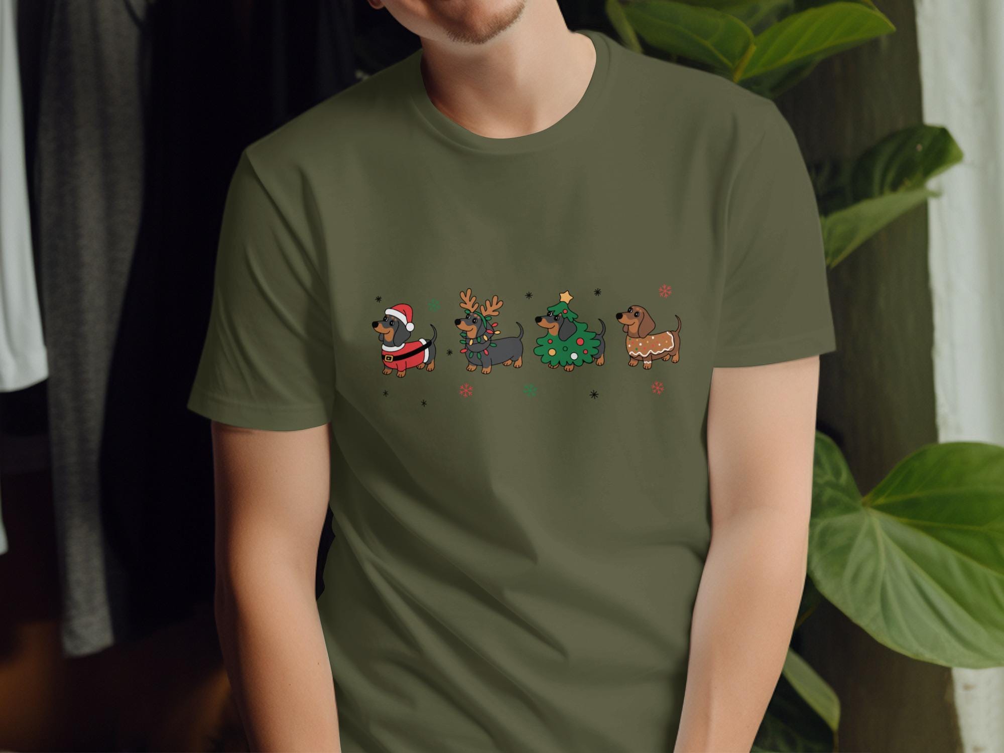 Dachshund Christmas Shirt, Funny Sausage Dog Xmas Tee, Festive Holiday Graphic Tee, Cute Wiener Dog Shirt, Christmas Gift for Dog Lovers