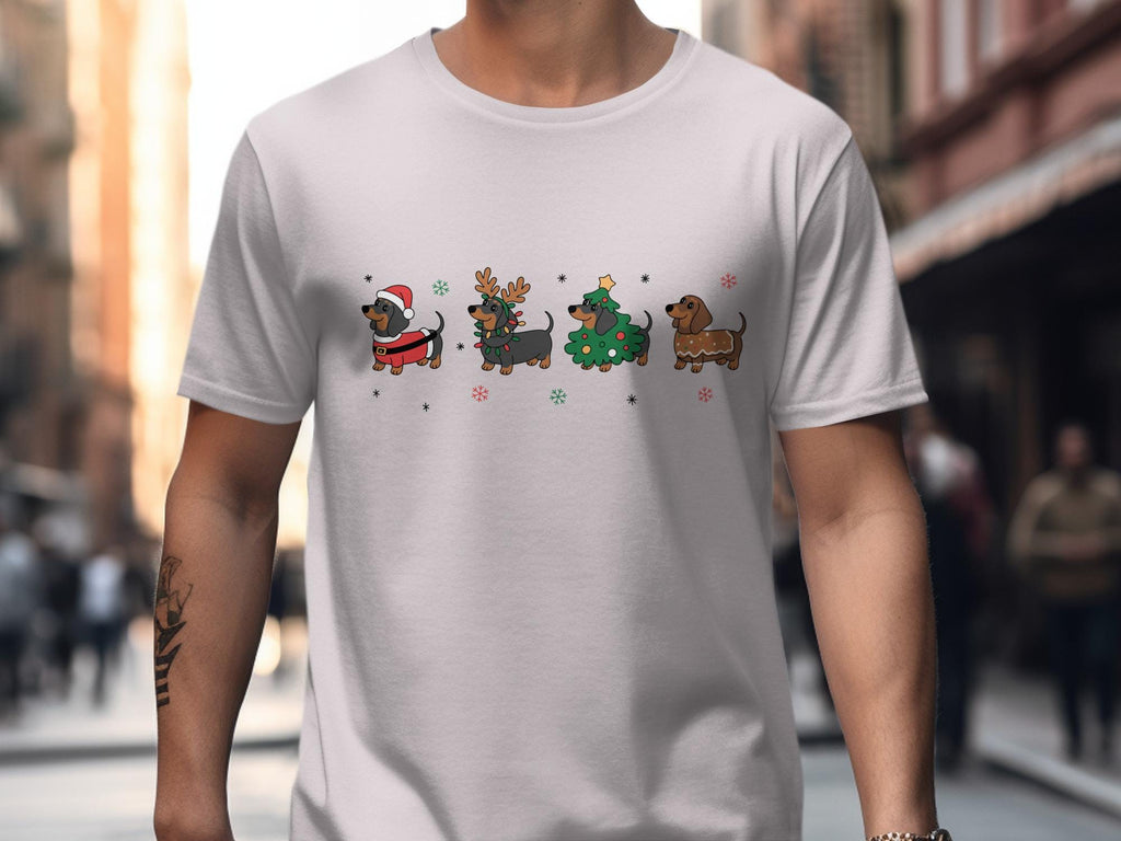 Christmas Dachshund Shirt, Cute Holiday Dog Shirt, Funny Dachshund T-Shirt, Christmas Dog Lover Gift, Festive Wiener Dog Tee