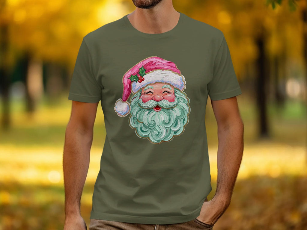 Vintage Santa Claus T-Shirt, Retro Christmas Tee, Holiday Graphic Shirt, Festive Xmas Apparel, Cute Santa Face Top