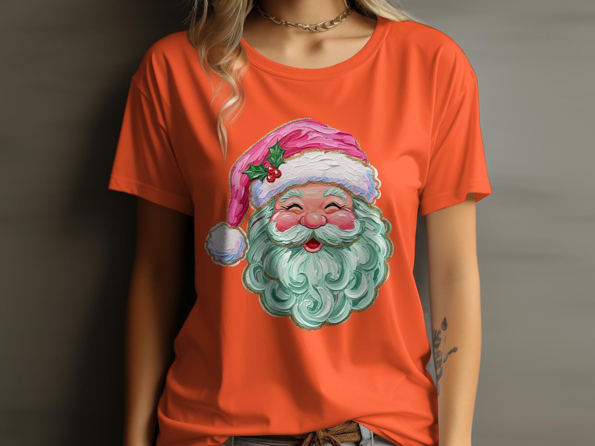 Christmas Santa Claus Graphic Tee, Holiday Cheer T-Shirt, Festive Santa Design, Merry Christmas Shirt, Xmas Holiday Wear