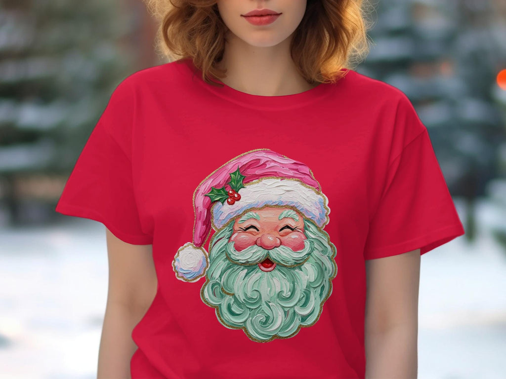 Santa Claus Christmas shirt, festive holiday tee, Christmas party apparel, Santa graphic t-shirt, holiday gift idea, Xmas wear