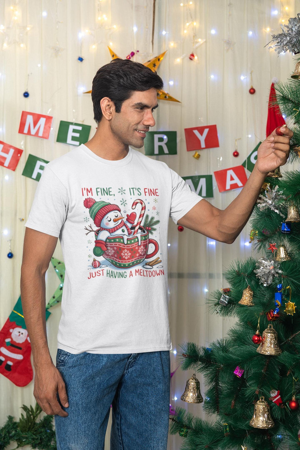 snow man funny shirt, Funny Melting Snowman T-Shirt, Christmas Meltdown Tee