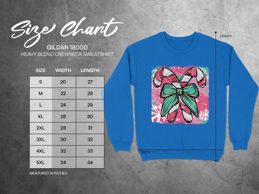 Candy Cane Crewneck Sweatshirt, Christmas Sweater, Holiday Sweatshirt, Festive Winter Apparel, Cozy Xmas Jumper, Seasonal Sweater