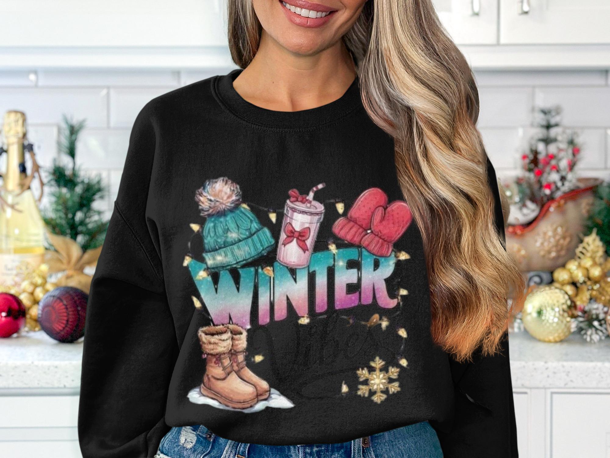 Cozy Winter Sweatshirt, Warm Winter Clothing, Cute Winter Apparel, Seasonal Winter Wear, Holiday Fashion, Stylish Winter Outfit