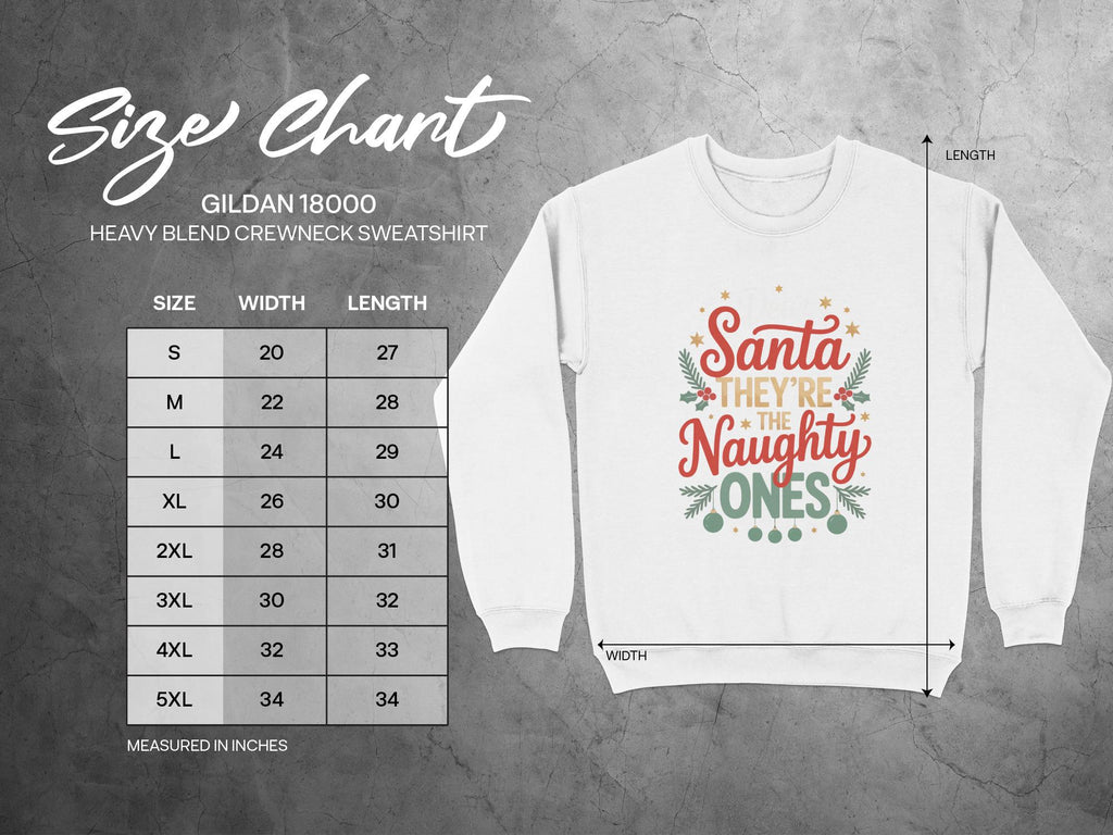 Santa They&#39;re The Naughty Ones Sweatshirt, Christmas Novelty Pullover, Holiday Gift Idea, Festive Crewneck for Christmas Parties