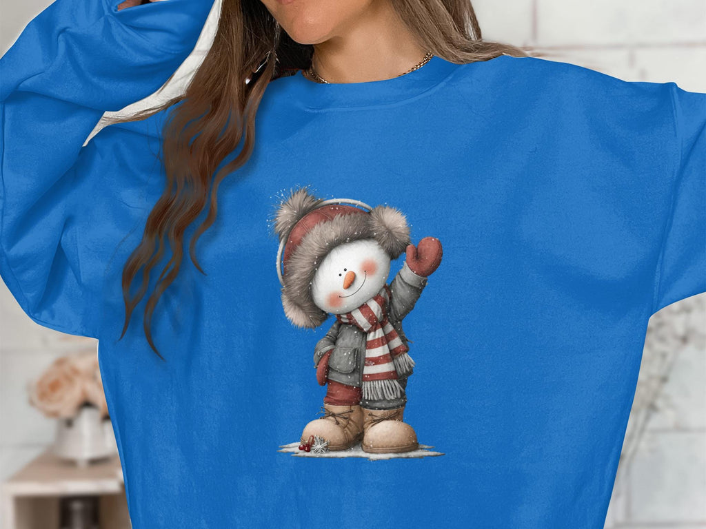 Cute Snowman Sweatshirt, Winter Snowman Shirt, Christmas Snowman Pullover, Festive Snowman Top, Cozy Winter Apparel, Holiday Gift