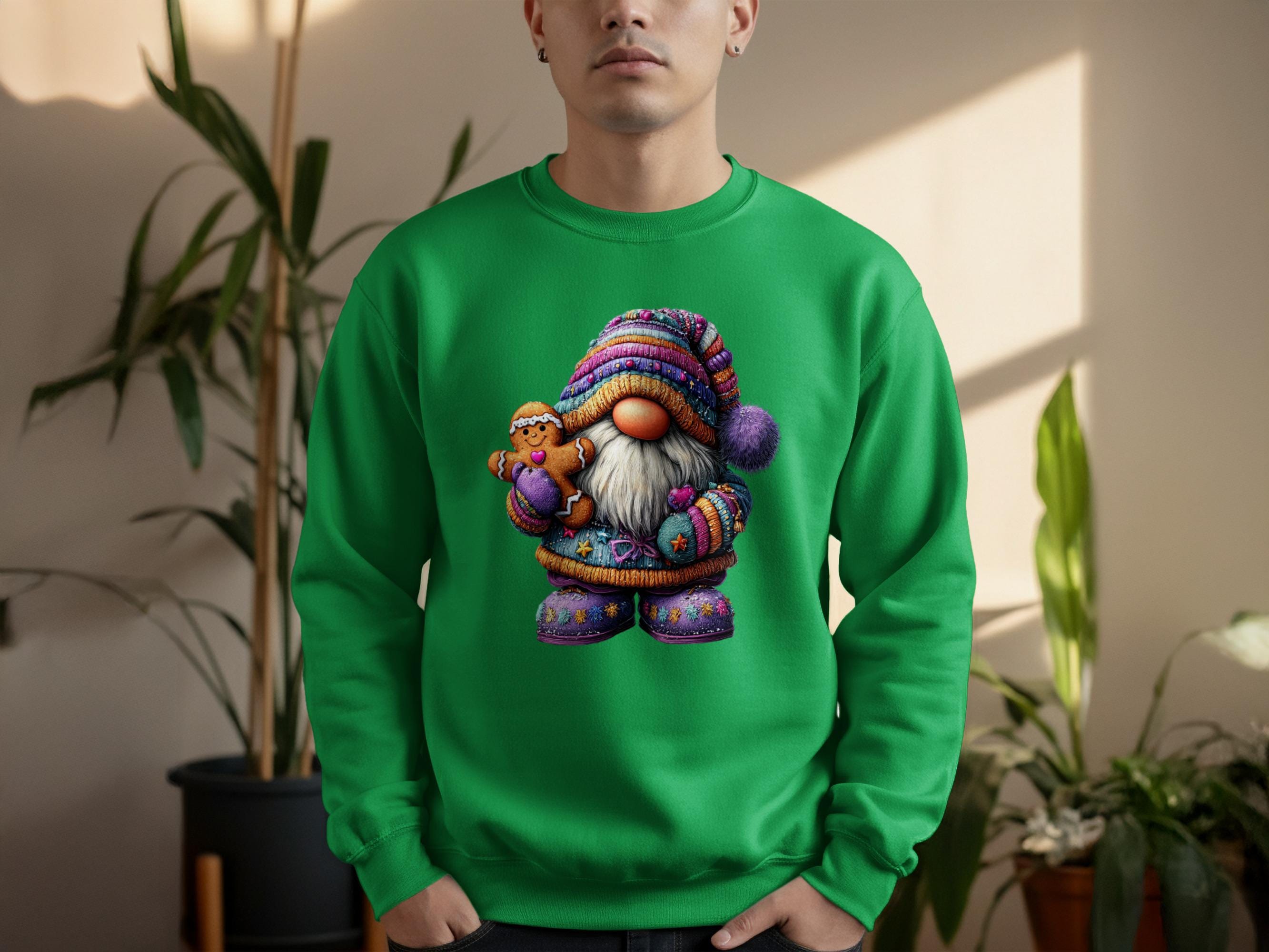Gnome Sweatshirt, Holiday Gnome Sweater, Christmas Gnome Pullover, Festive Gnome Top, Winter Gnome Hoodie, Cozy Gnome Apparel
