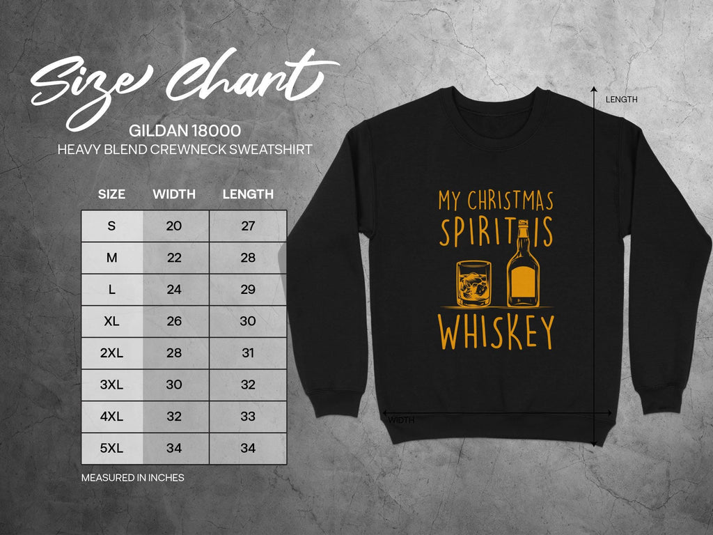 My Christmas Spirit Is Whiskey Sweatshirt, Funny Christmas Sweater, Holiday Party Shirt, Christmas Gift Idea, Winter Apparel