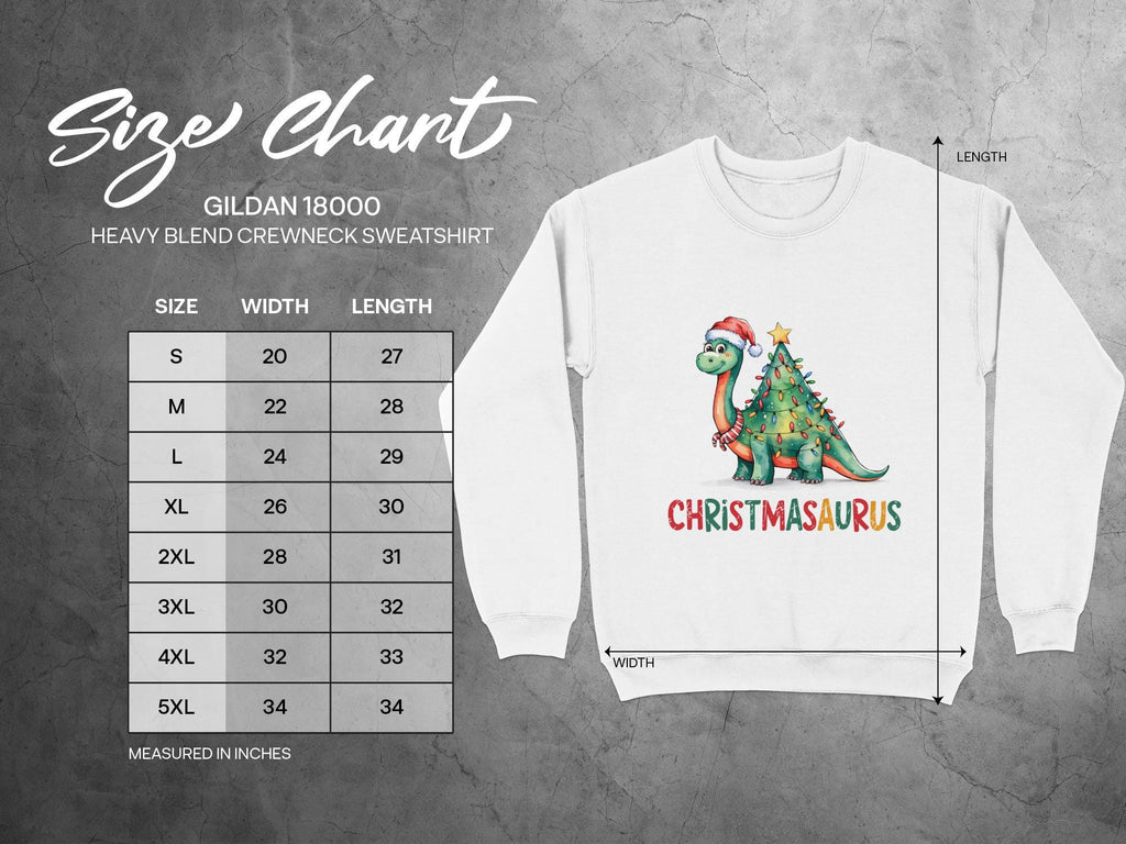 Christmasaurus Dinosaur Sweatshirt, Christmas Dino Crewneck, Festive Holiday Sweater, Funny Christmas Shirt, Xmas Gift for Kids